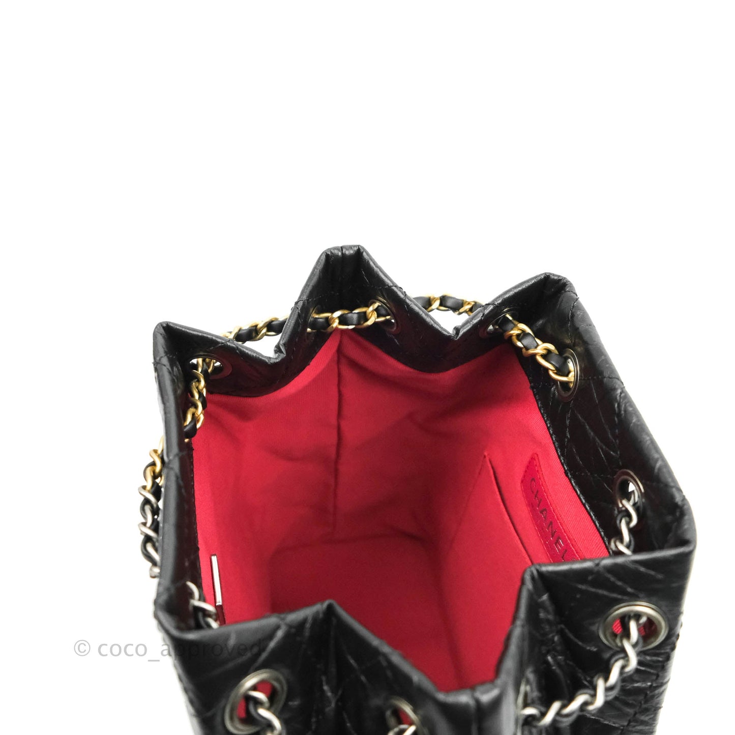 Chanel Small Gabrielle Backpack Black Aged Calfskin