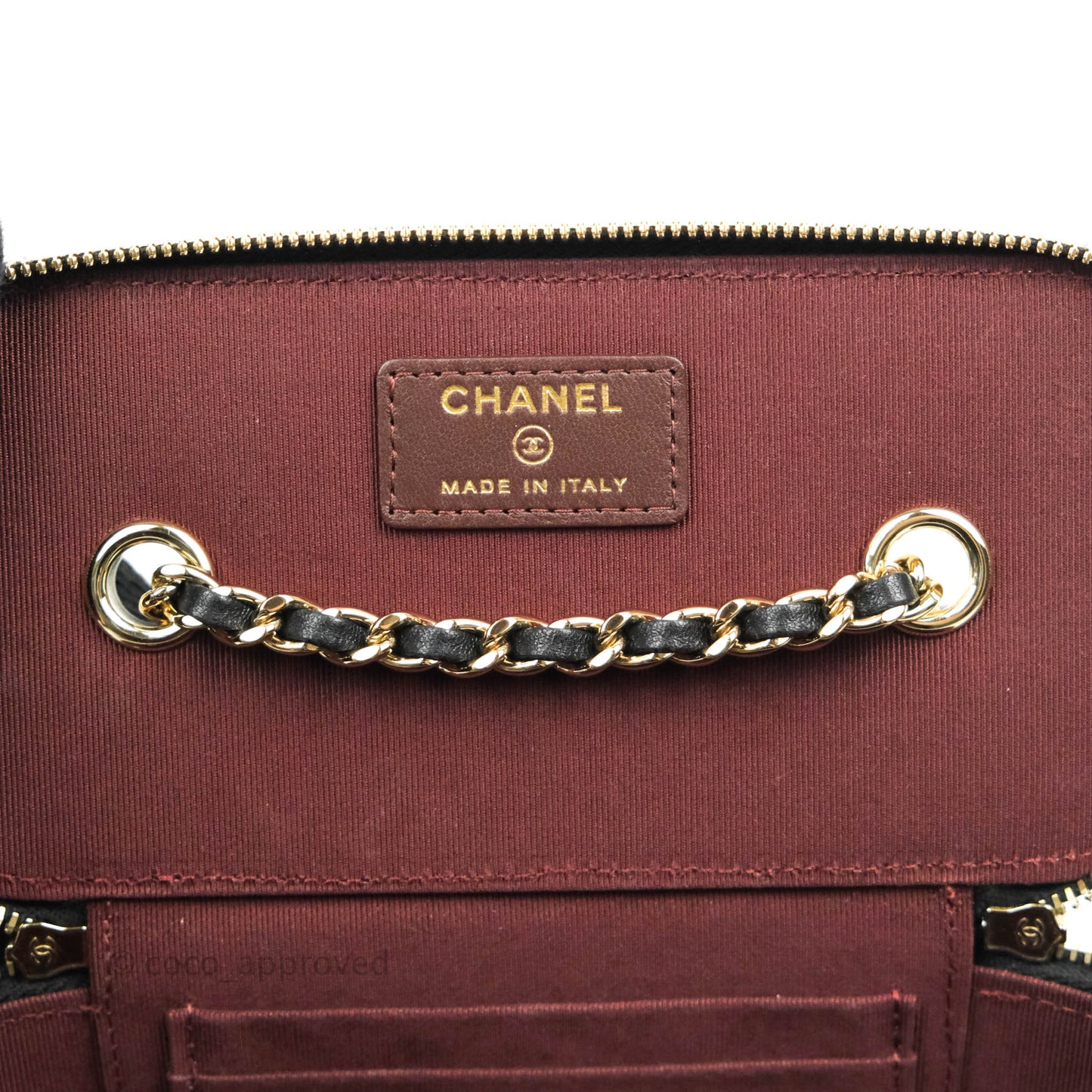 Chanel Vanity with Classic Chain Black Lambskin Gold Hardware