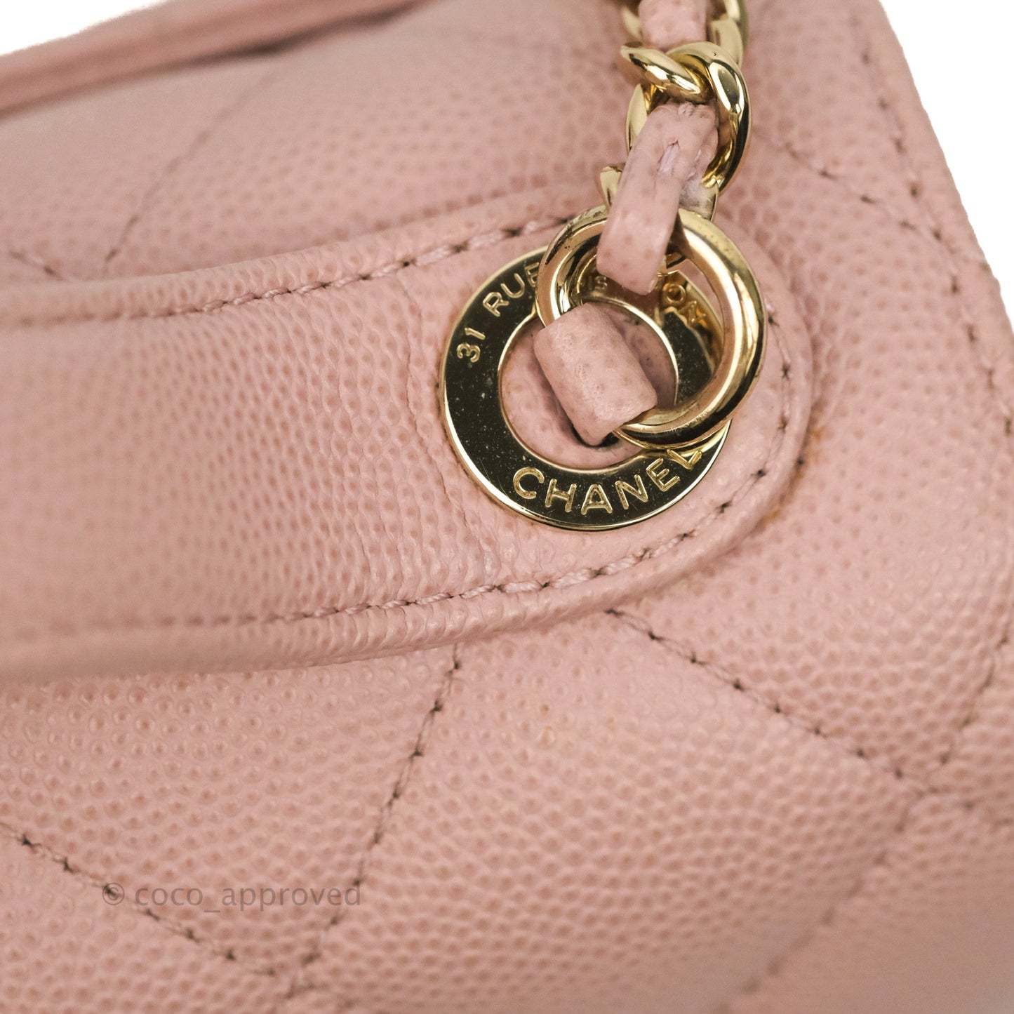 Chanel Quilted Small Business Affinity Flap Pink Caviar Gold Hardware