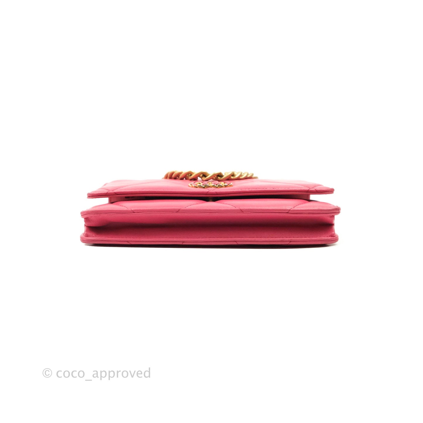 Chanel 19 Wallet on Chain WOC Pink Mixed Hardware