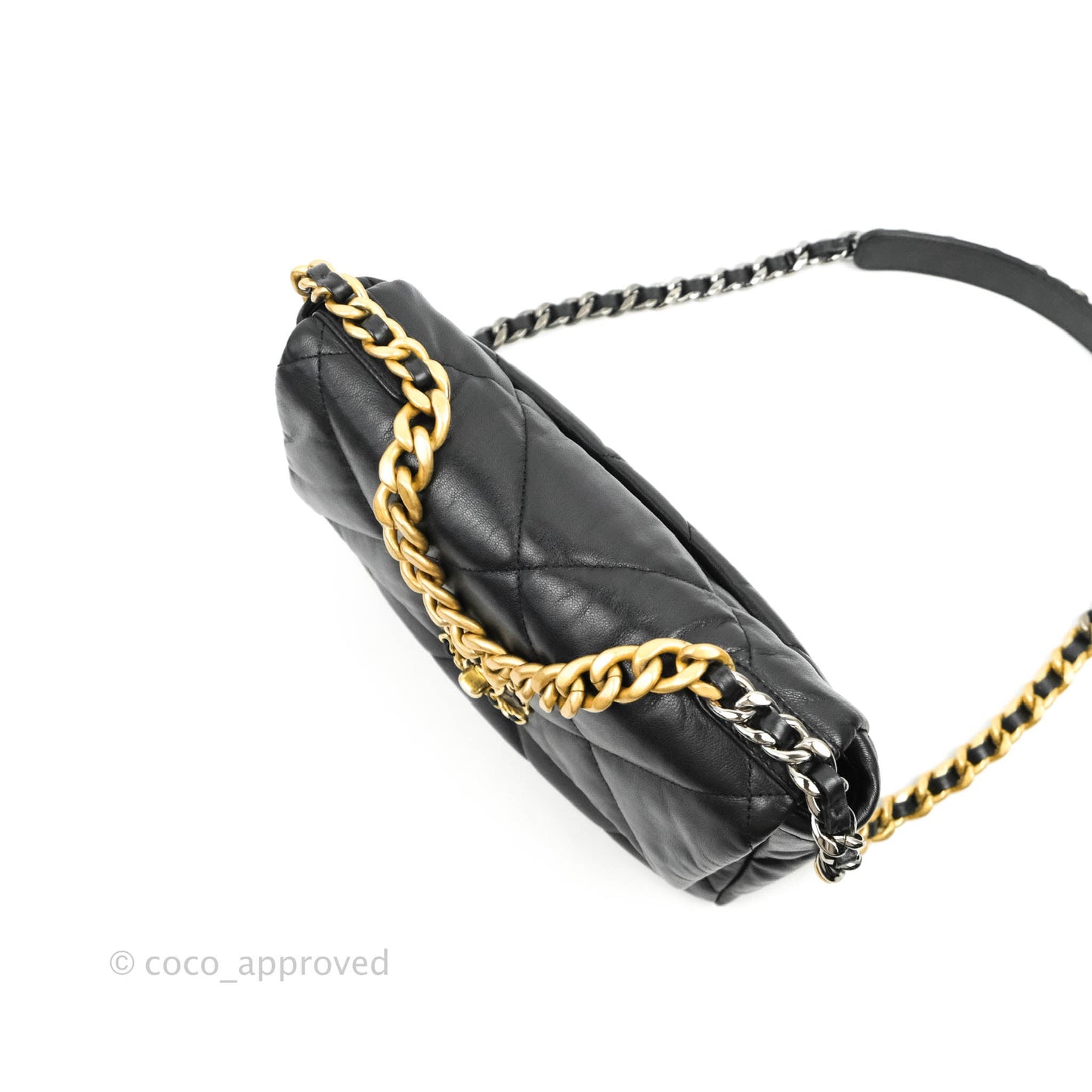 Chanel 19 Small Black Goatskin Mixed Hardware