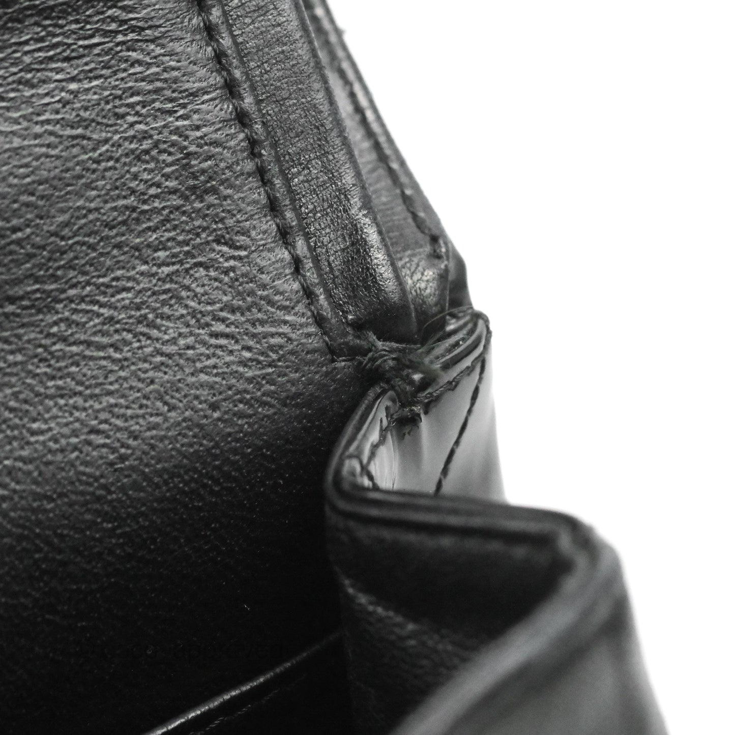 Chanel Classic M/L Medium Flap Quilted Black Patent Silver Hardware