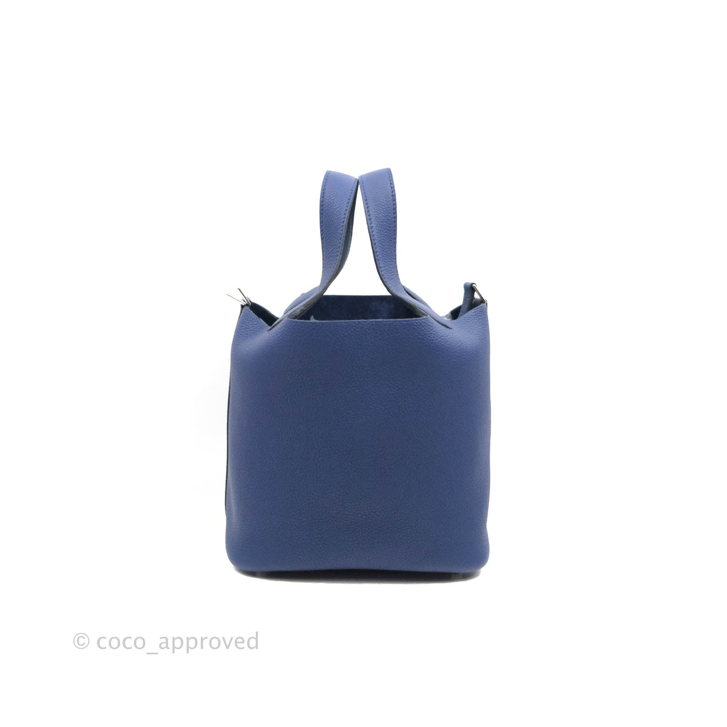 Hermès Picotin Lock 18 PM Bleu Saphir Clemence Palladium Hardware
