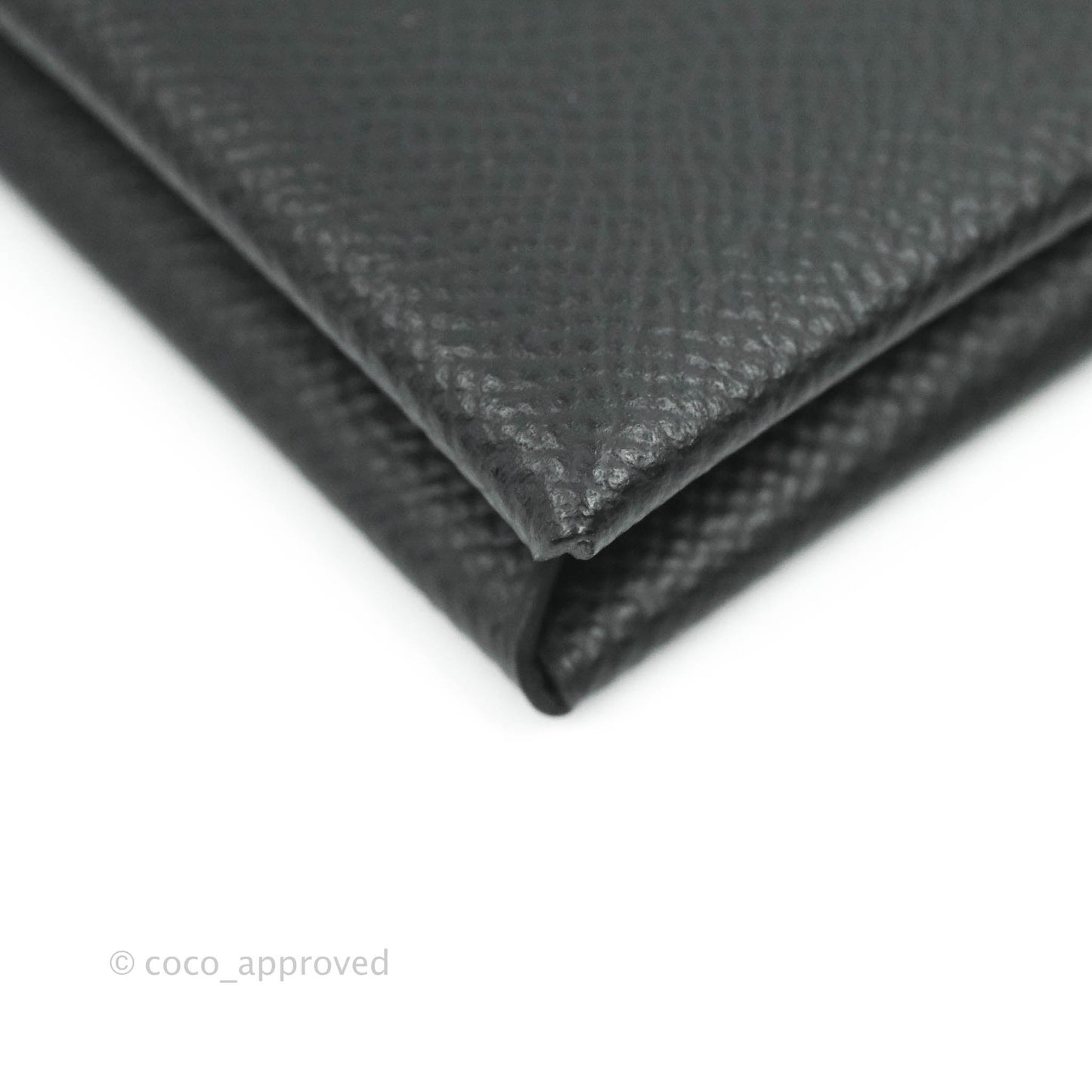 Hermès Calvi Card Holder Epsom Black