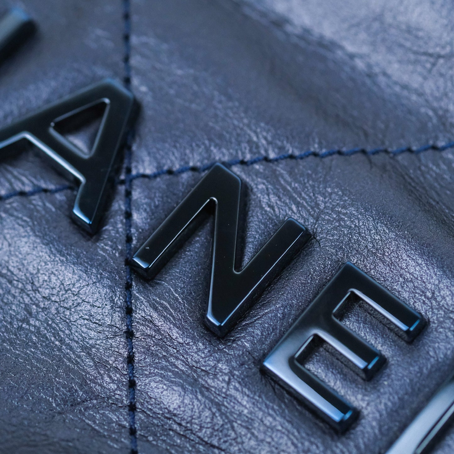 Chanel 22 Small Metallic Midnight Blue Aged Calfskin Midnight Blue/Silver Hardware