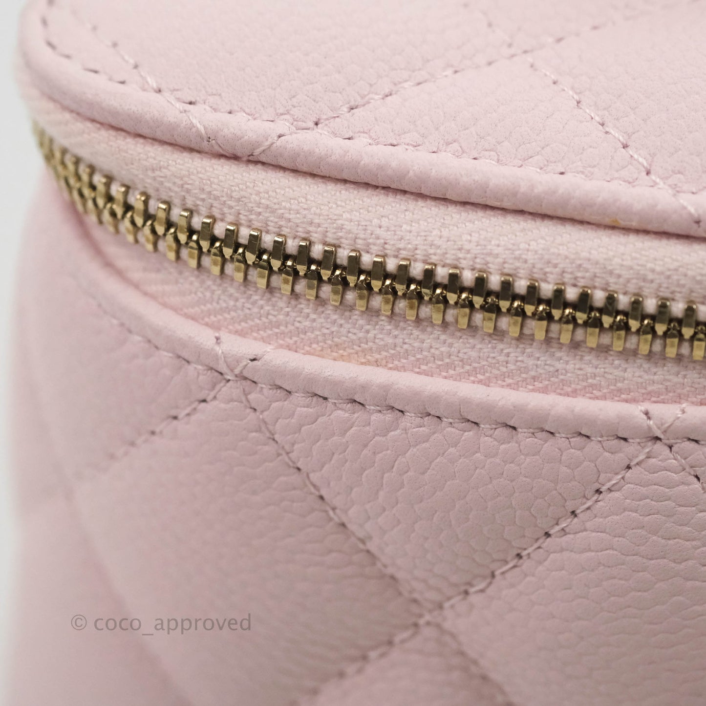 Chanel Vanity with Chain Light Pink Caviar Gold Hardware