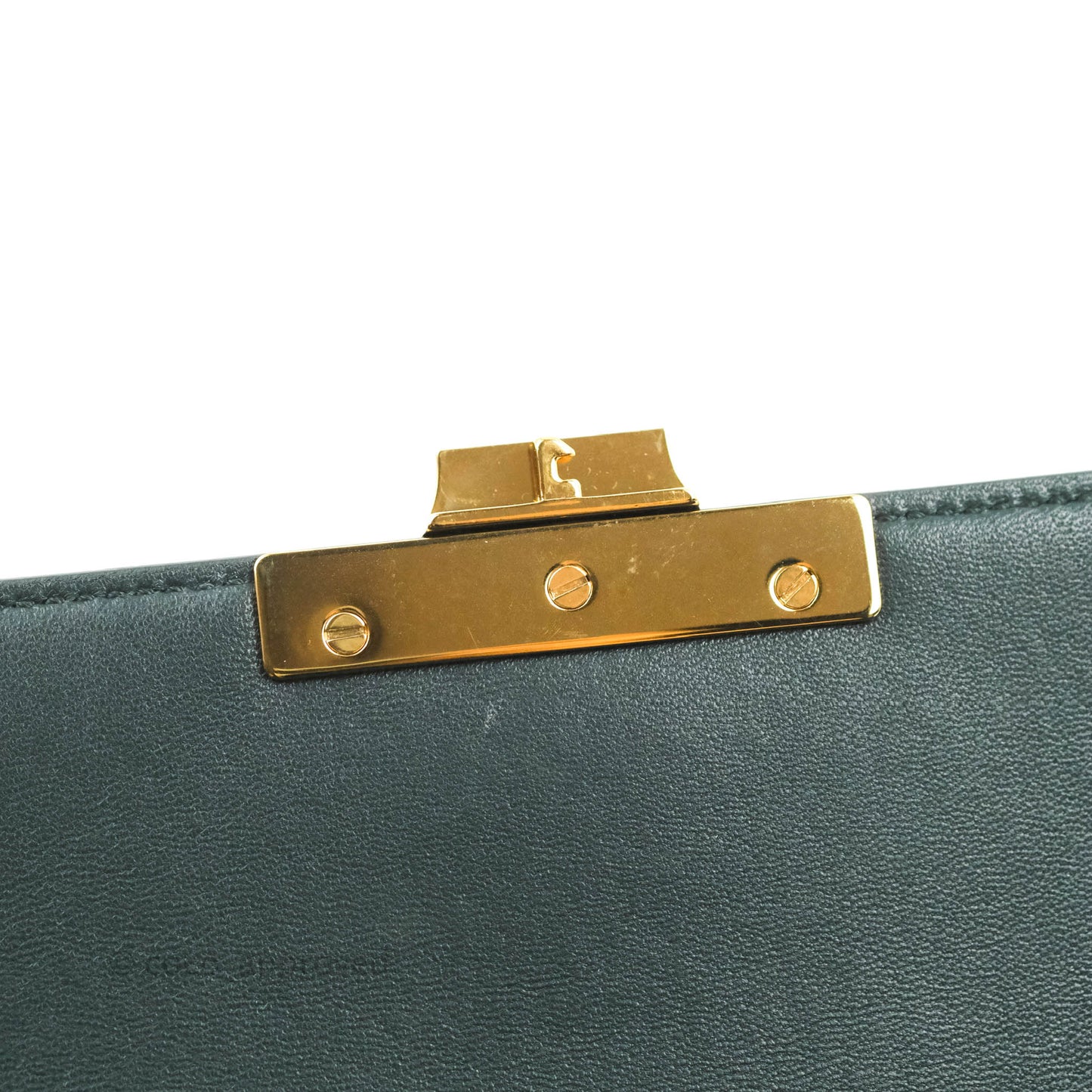 Celine Medium Triomphe Shiny Calfskin Amazone Green