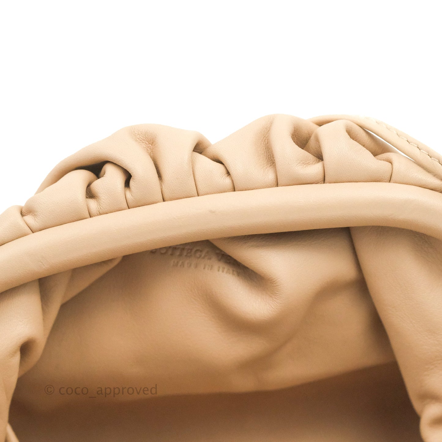 Bottega Veneta Butter Calfskin The Mini Pouch Bordeaux Nude