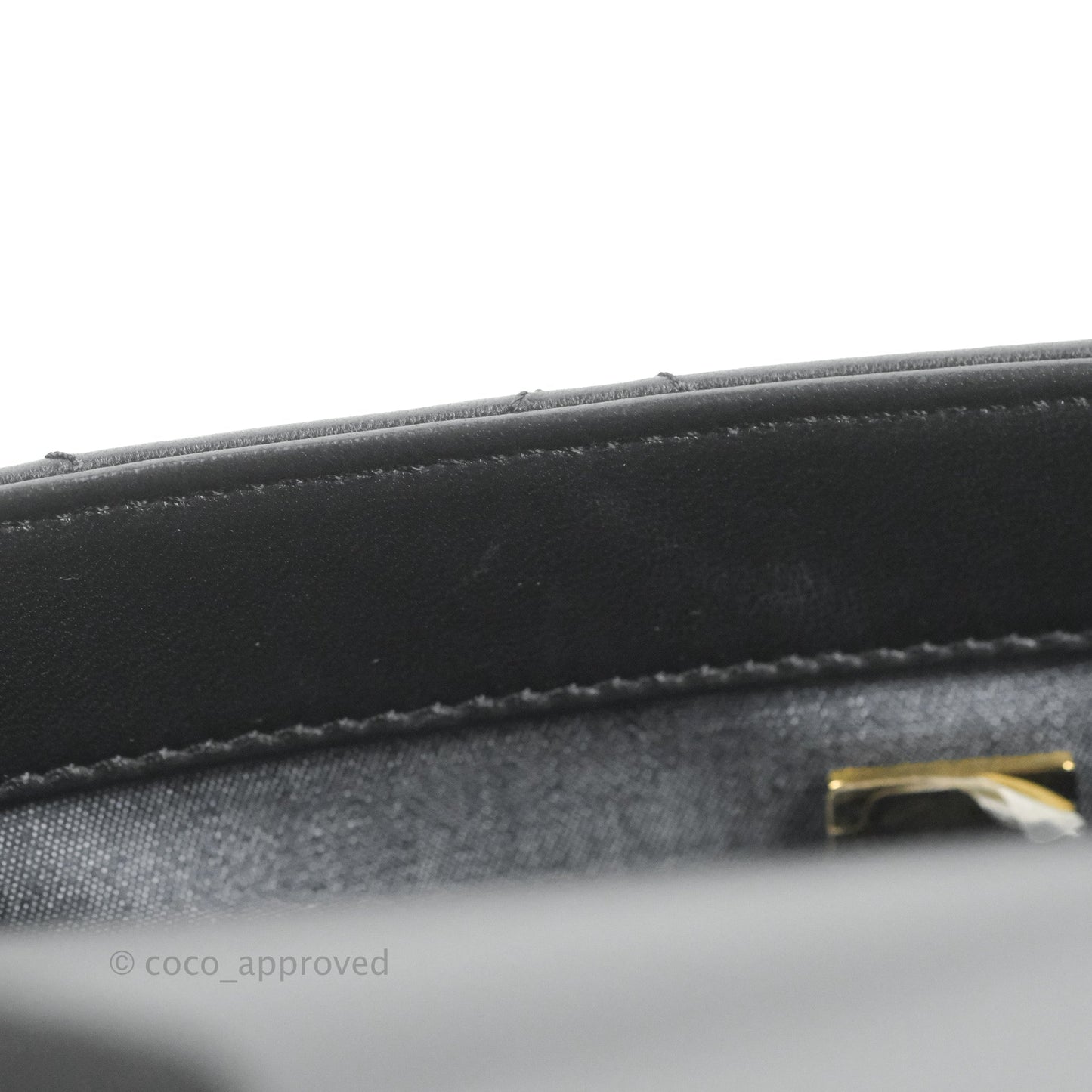 Chanel Quilted Resin Bi-Color Chain Flap Bag Black Lambskin