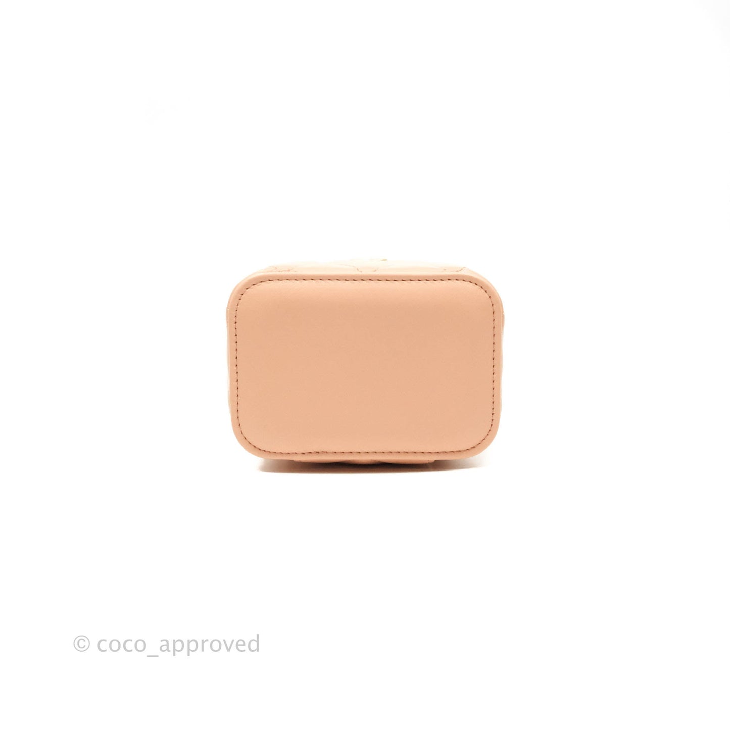 Chanel Classic Mini Pearl Crush Vanity With Chain Pink Lambskin Aged Gold Hardware