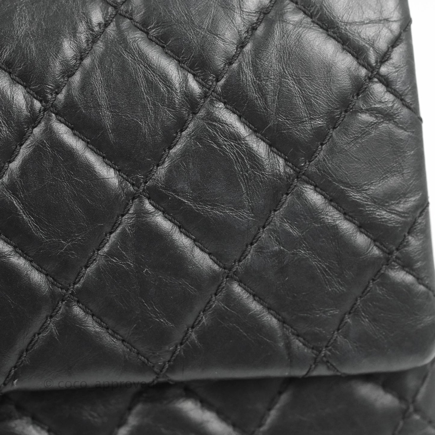 Chanel Reissue 225 Quilted Flap Black Aged Calfskin Aged Gold Hardware