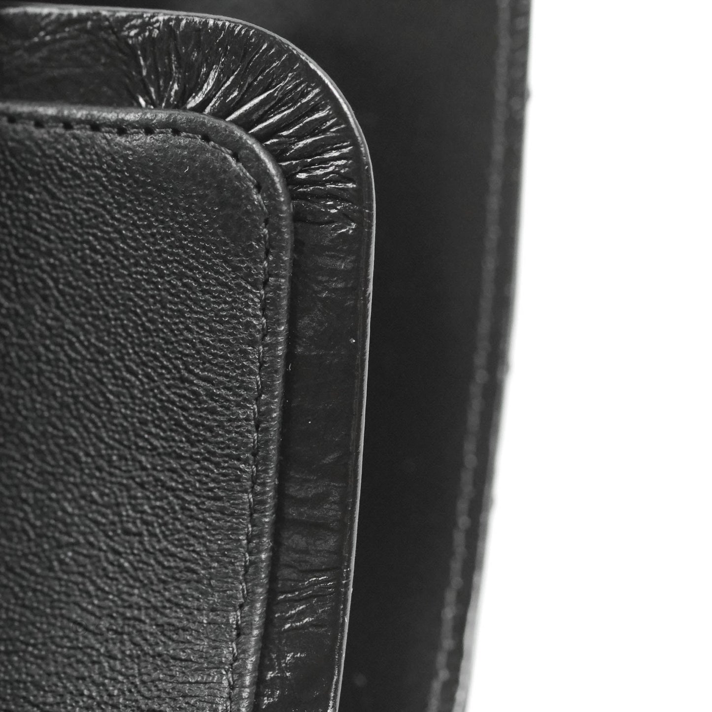 Chanel Small Classic Quilted Flap So Black Glazed Crumpled Calfskin