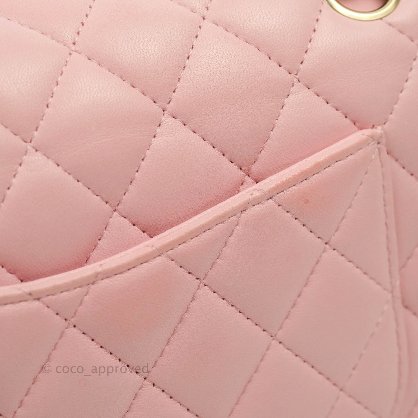 Chanel Classic M/L Medium Flap Quilted Pink Lambskin Gold Hardware