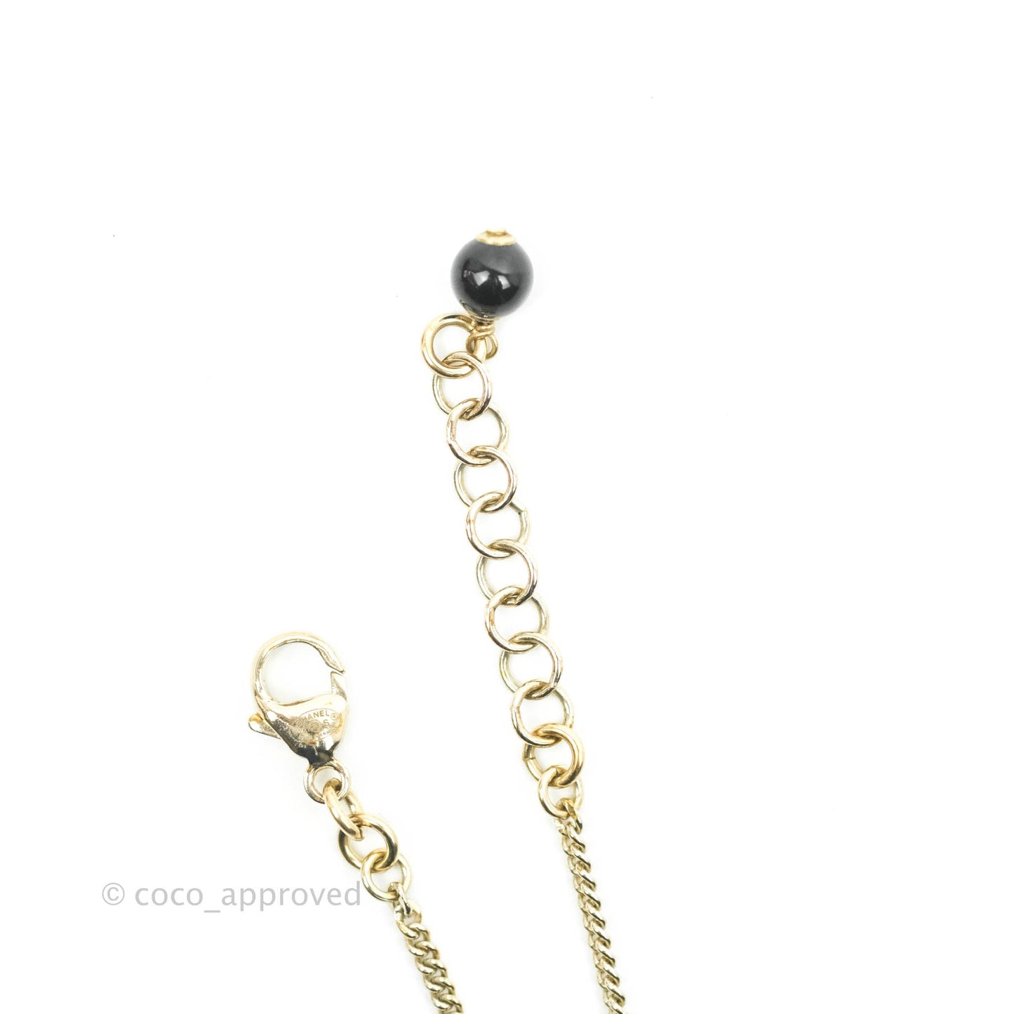 Chanel Champagne Crystal CC & Star Bracelet Gold Hardware 21S