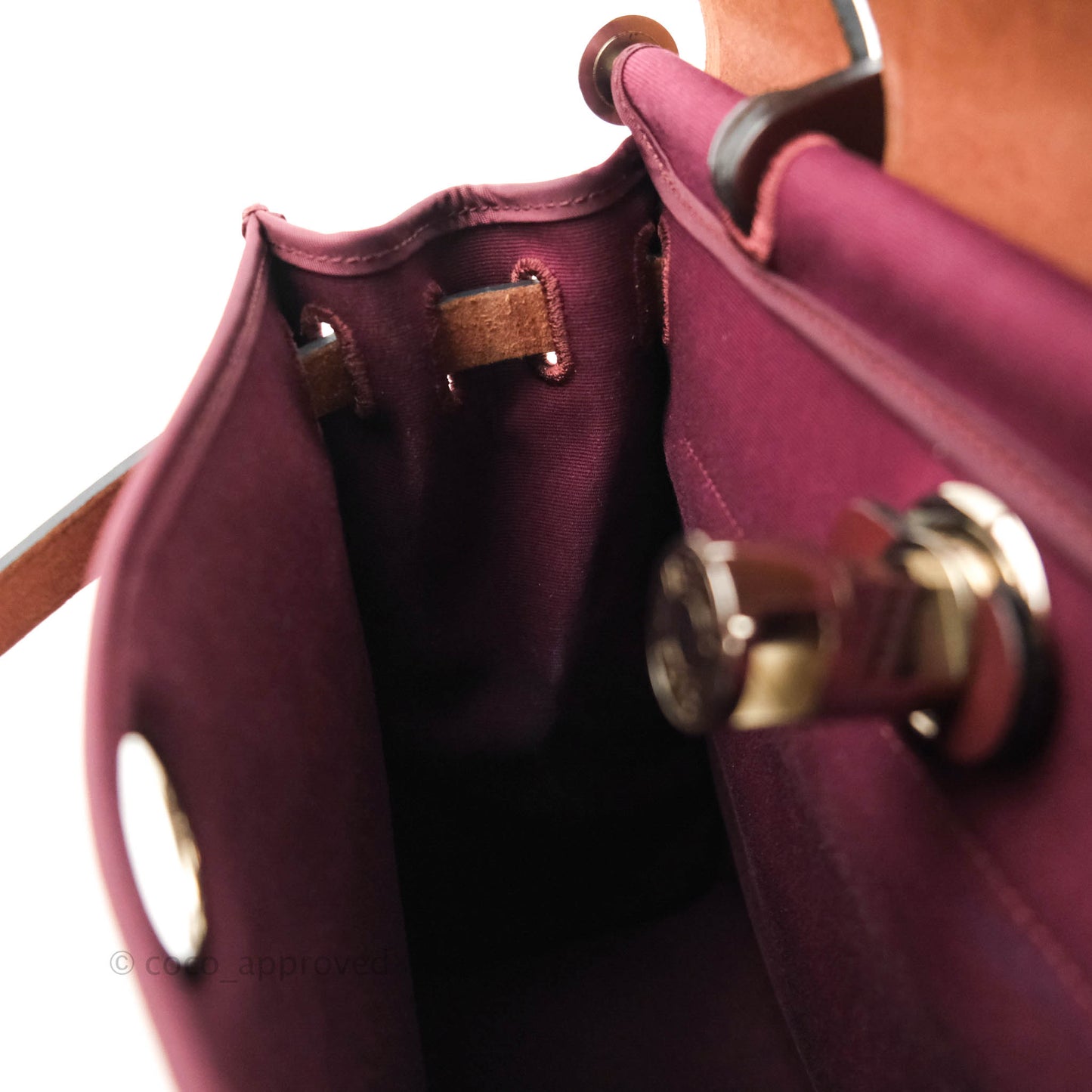 Hermès Herbag Zip 31 in Prune Hunter Cowhide & Canvas Palladium Hardware