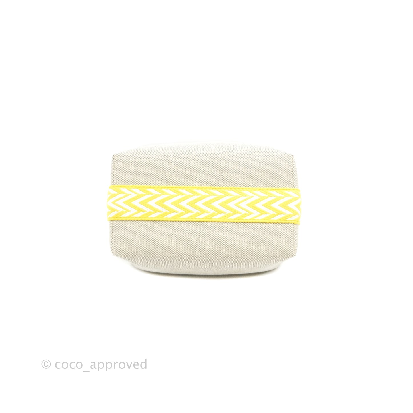 Hermès Canvas Small Bride-A-Brac Pouch Natural Jaune Citron