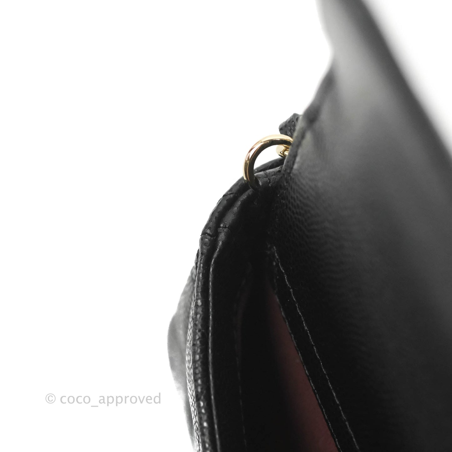 Chanel Classic Flap Phone Holder With Chain Black Caviar Gold Hardware 22A