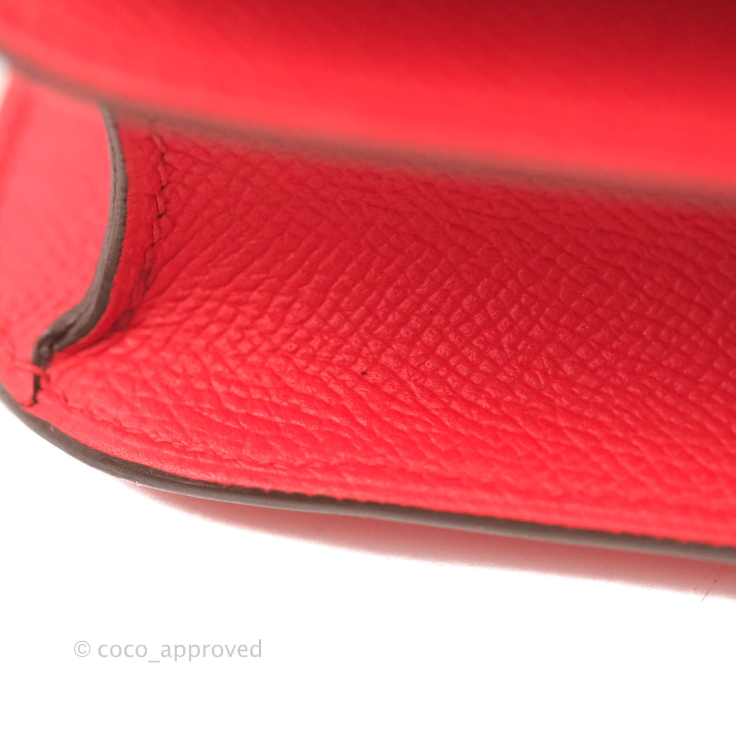 Hermès Constance 24 Rouge De Coeur Veau Epsom Palladium Hardware