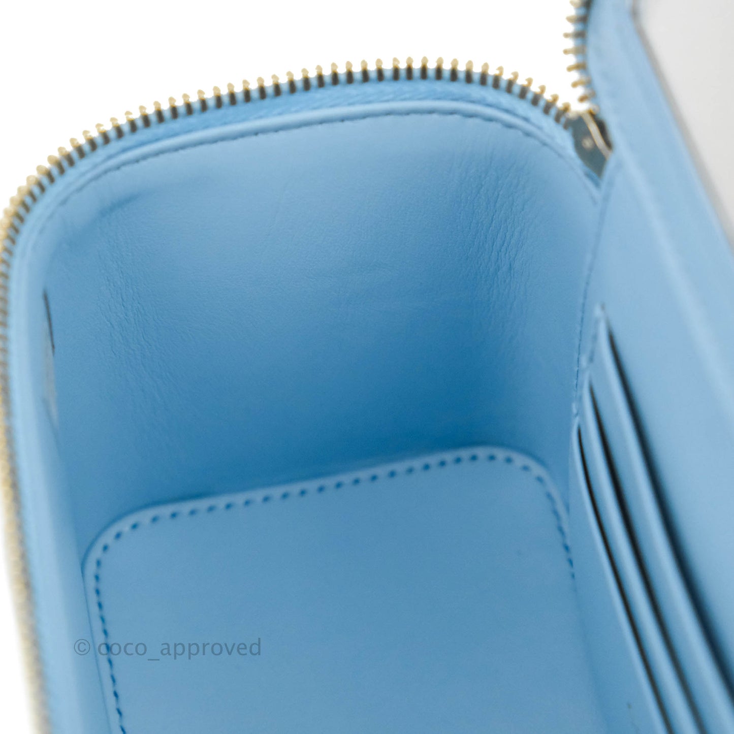 Chanel Vanity with Chain Blue Caviar Gold Hardware 22S
