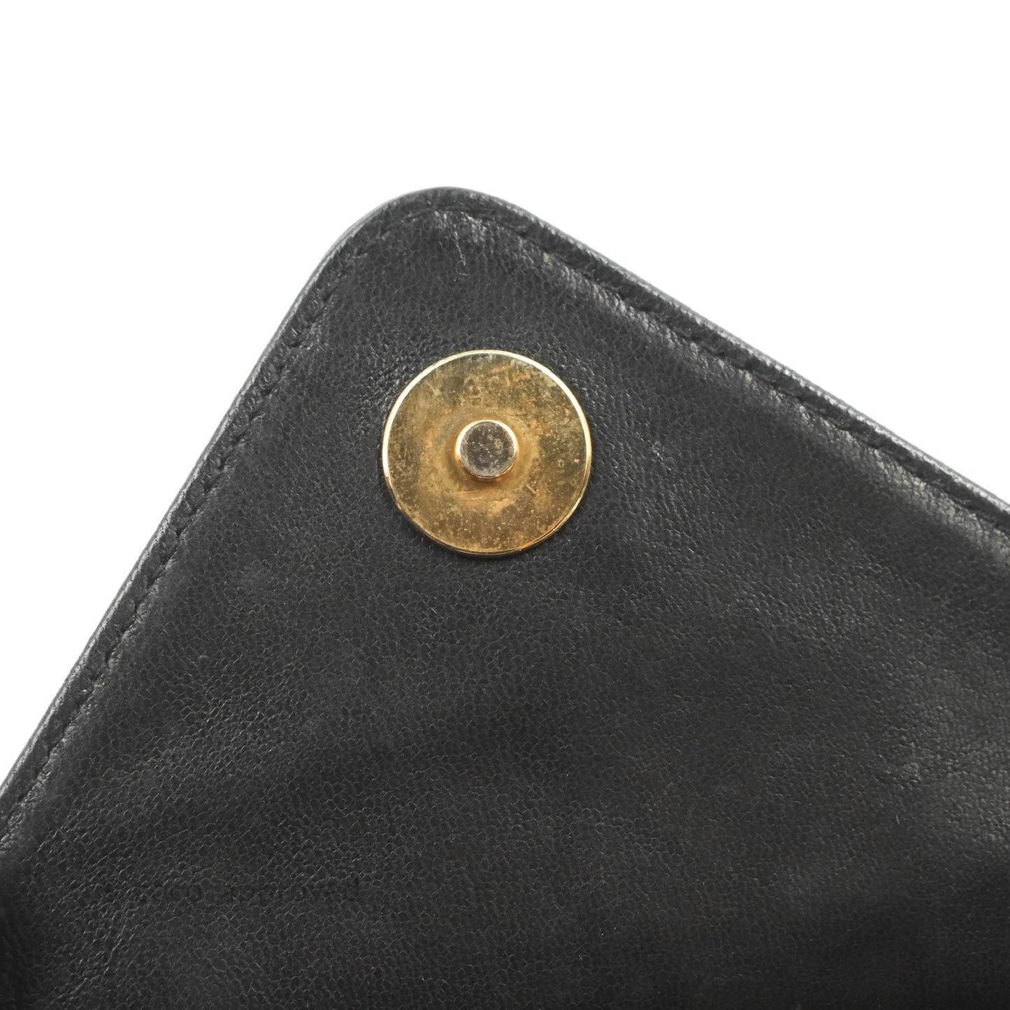 Chanel Vintage Small Camera Bag Black Lambskin Gold Hardware