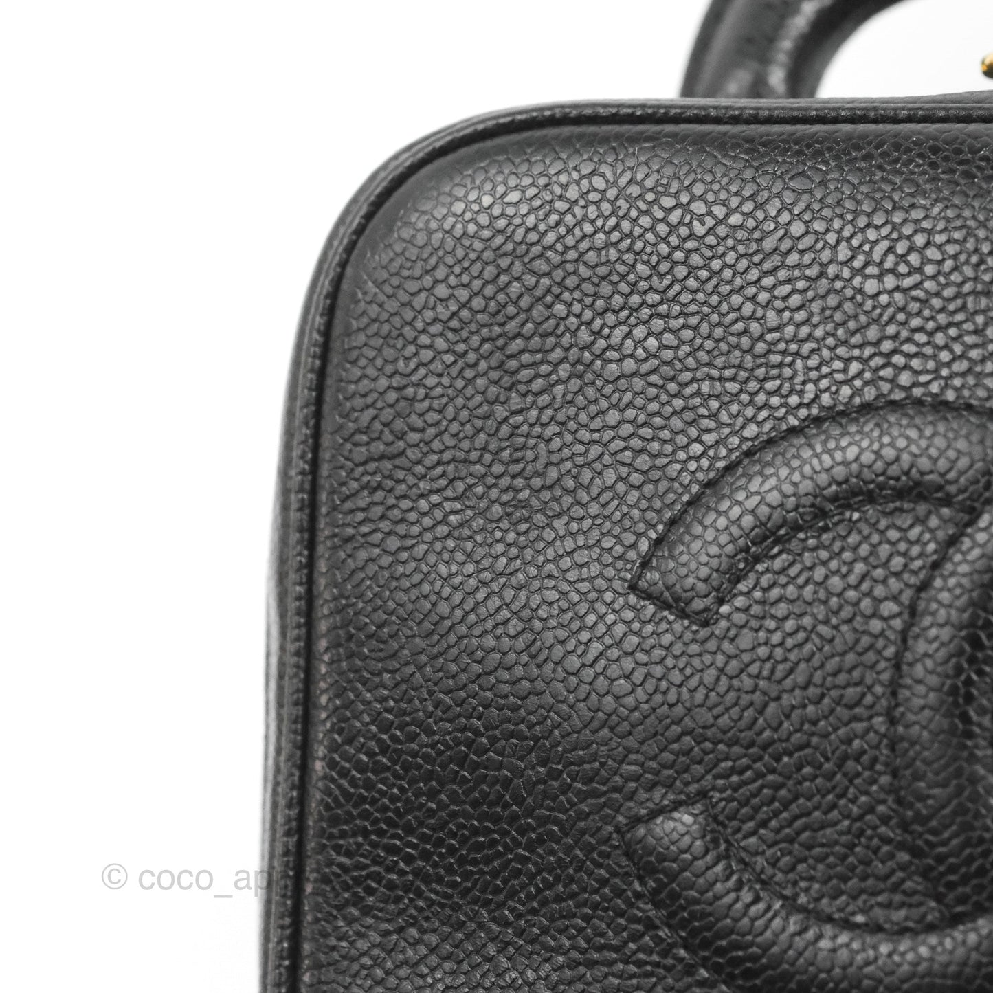 Chanel Vintage Timeless CC Vanity Black Caviar Gold Hardware