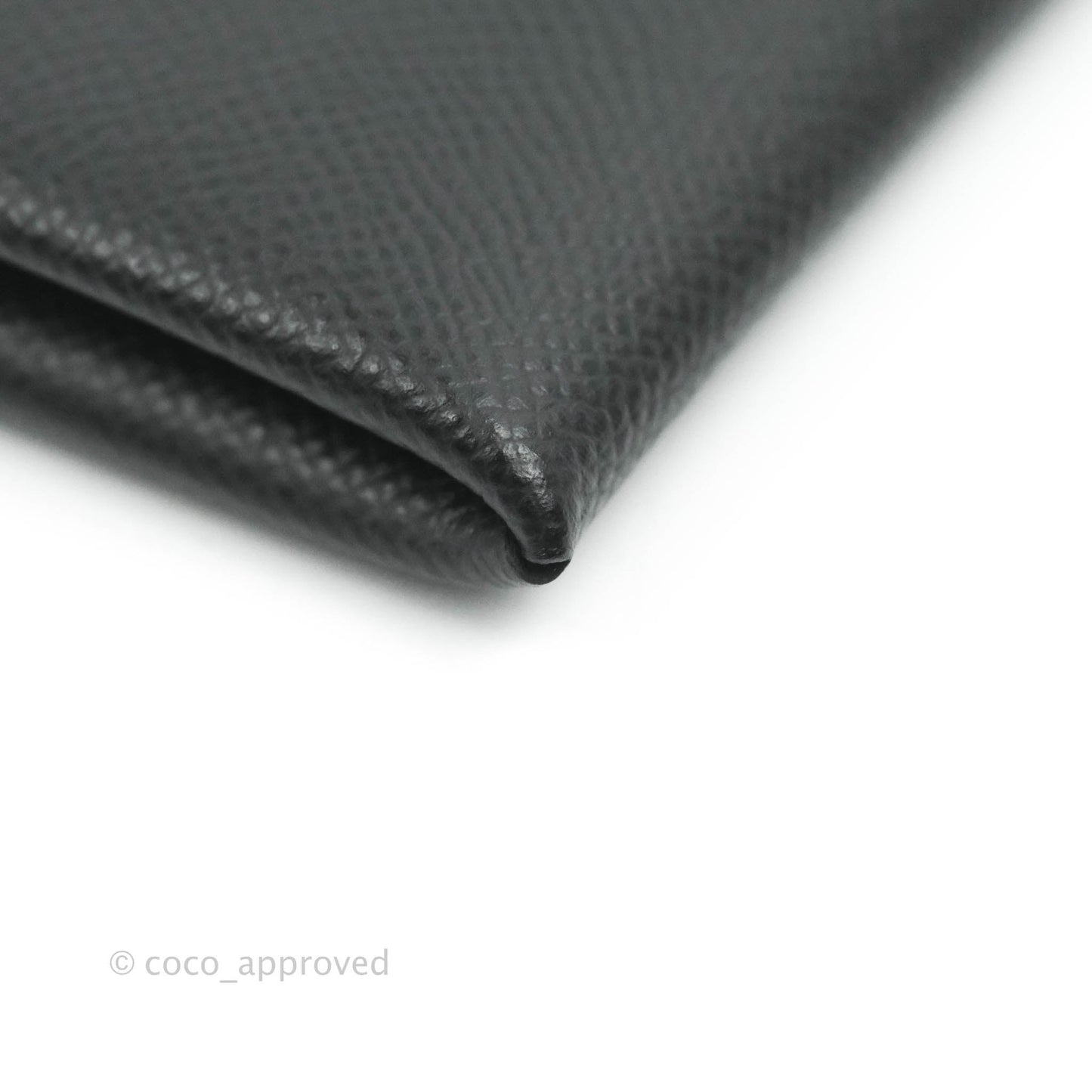 Hermès Calvi Card Holder Epsom Black