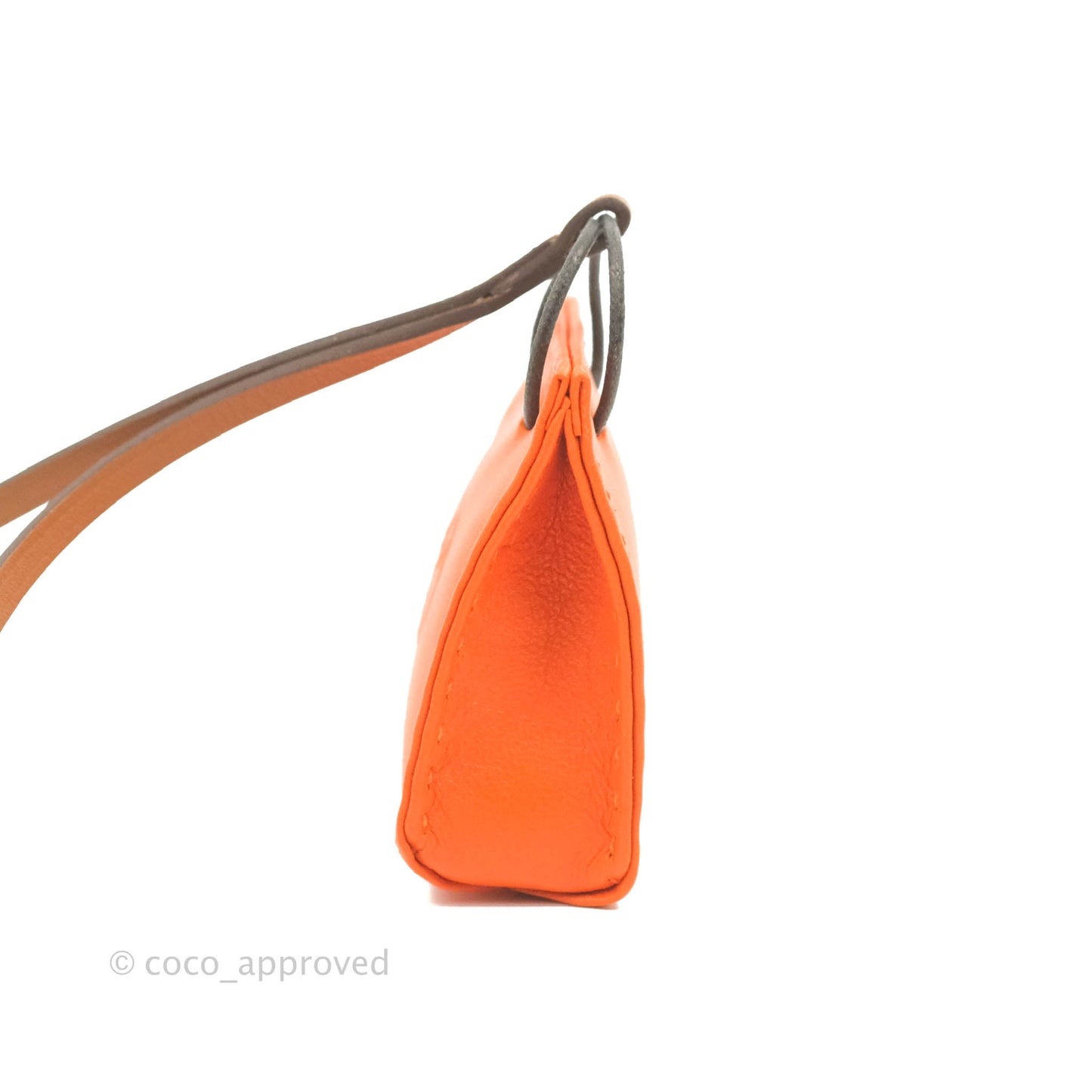 Hermès Orange Shopping Bag Charm
