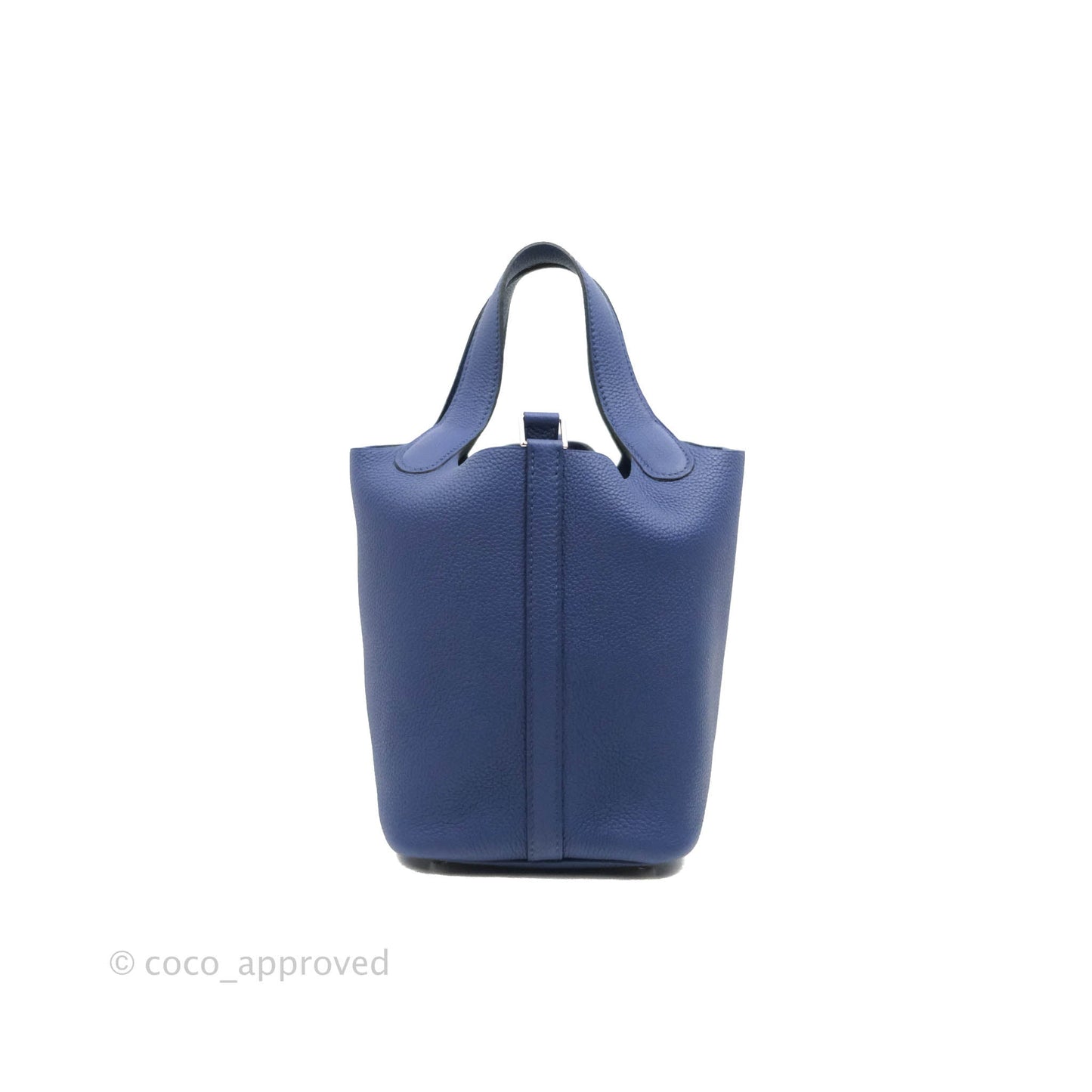 Hermès Picotin Lock 18 PM Bleu Saphir Clemence Palladium Hardware