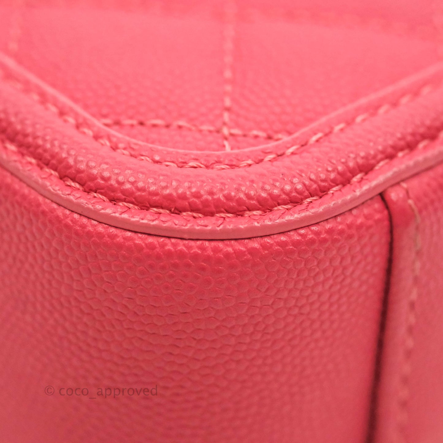 Chanel Quilted Medium CC Filigree Vanity Case Rosy Pink Caviar Gold Hardware