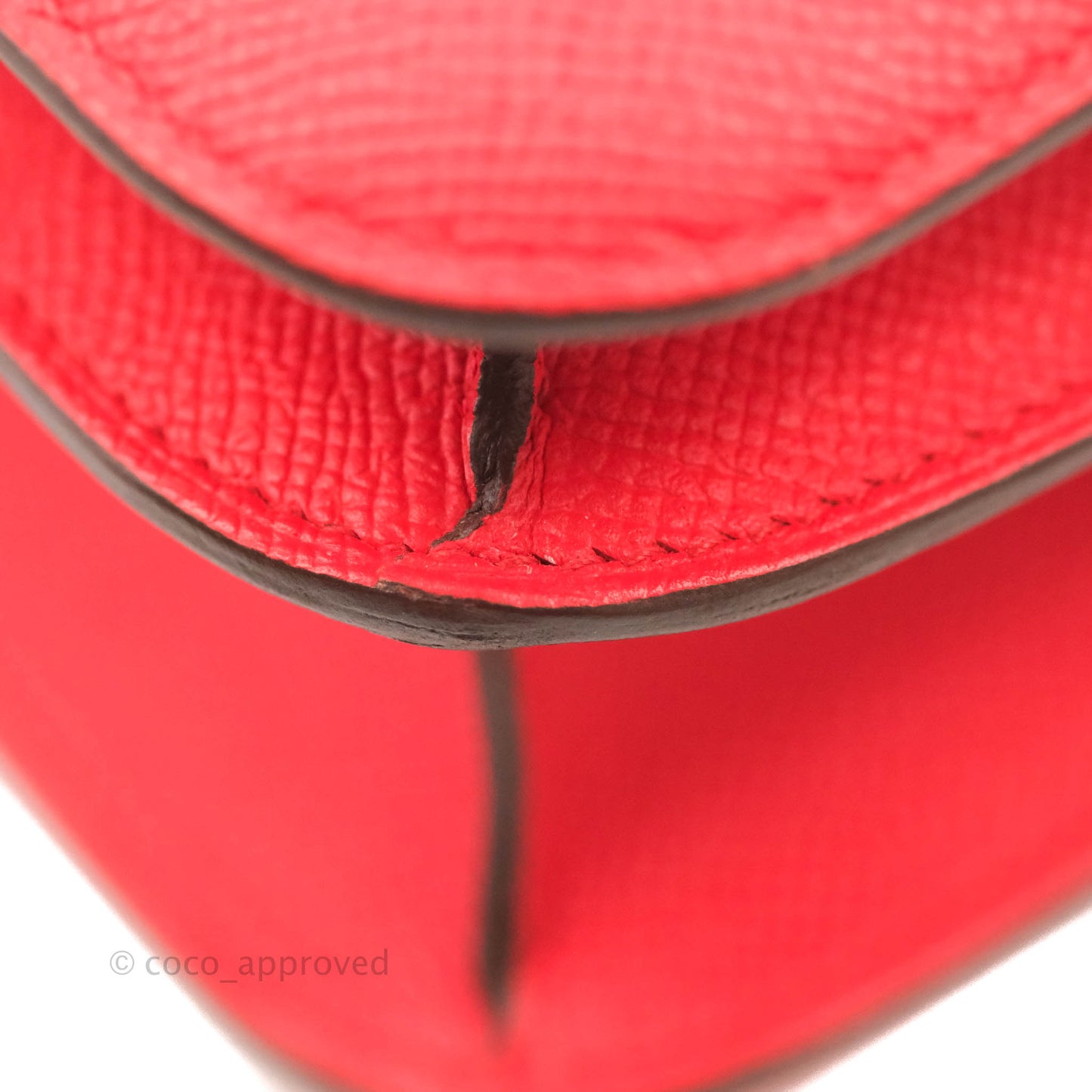 Hermès Constance 24 Rouge De Coeur Veau Epsom Palladium Hardware