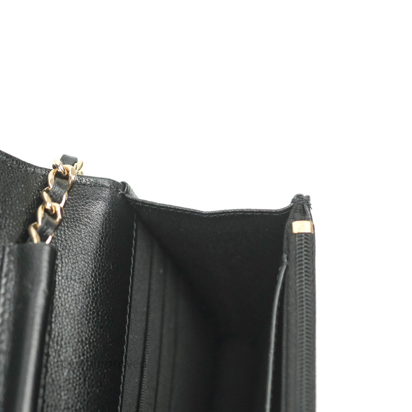 Chanel Quilted Wallet on Chain WOC Black Caviar Gold Hardware