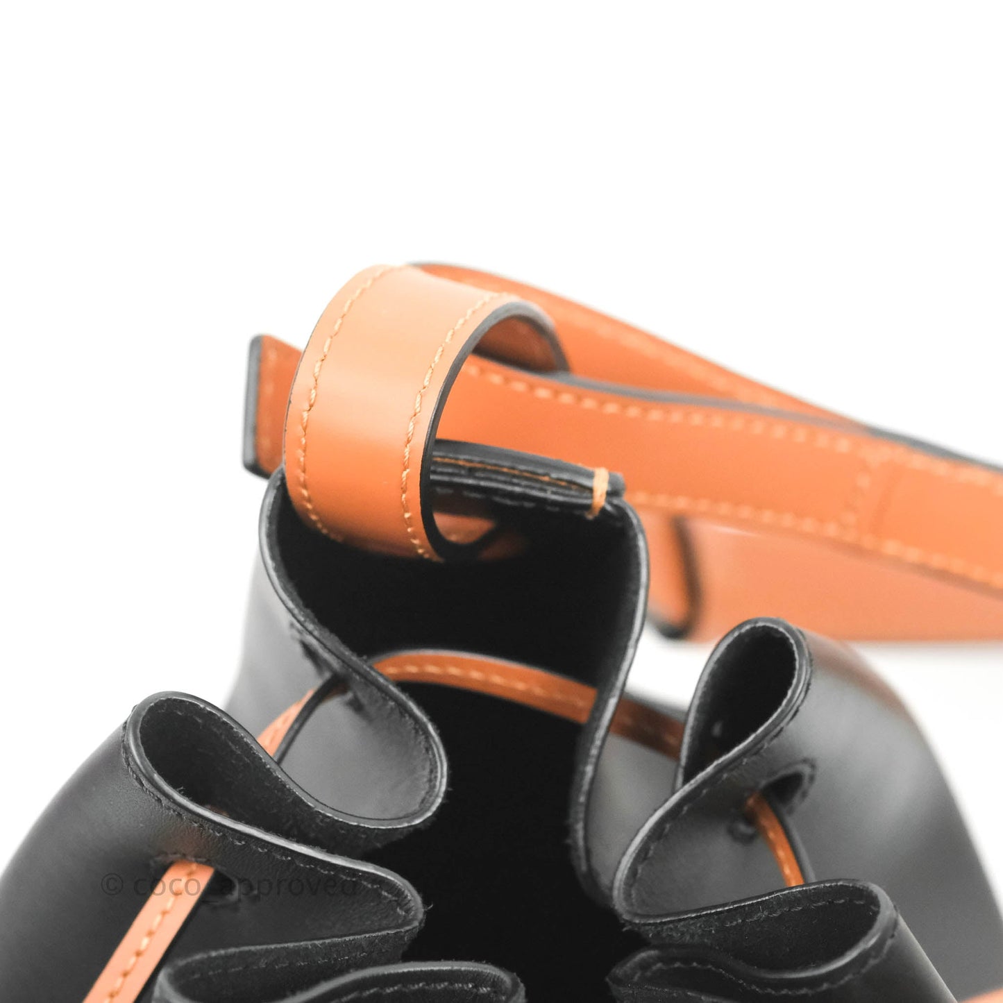 Loewe Small Balloon Bucket Bag Black Tan Calfskin