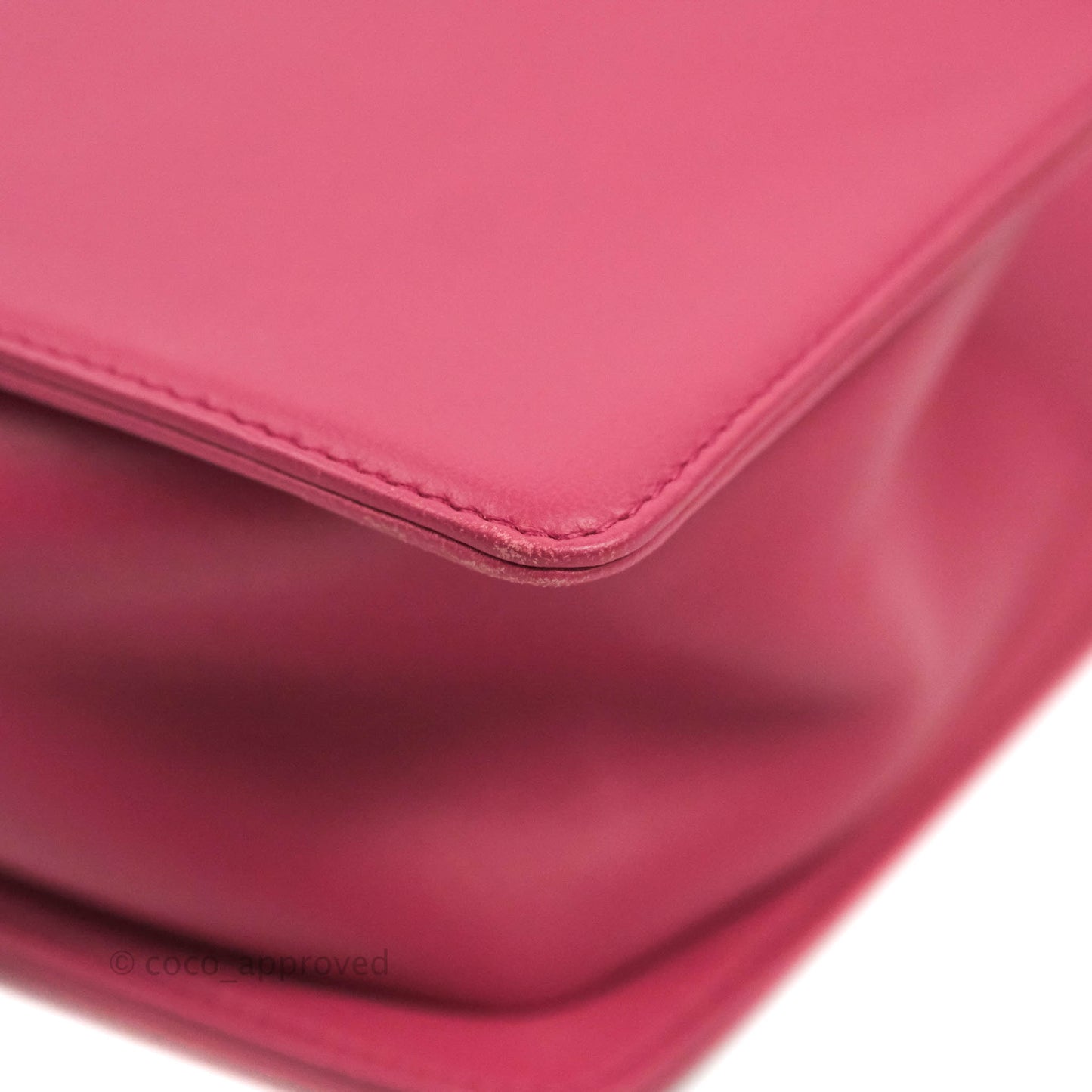 Chanel Quilted Medium Boy Dark Pink Calfskin Silver Hardware