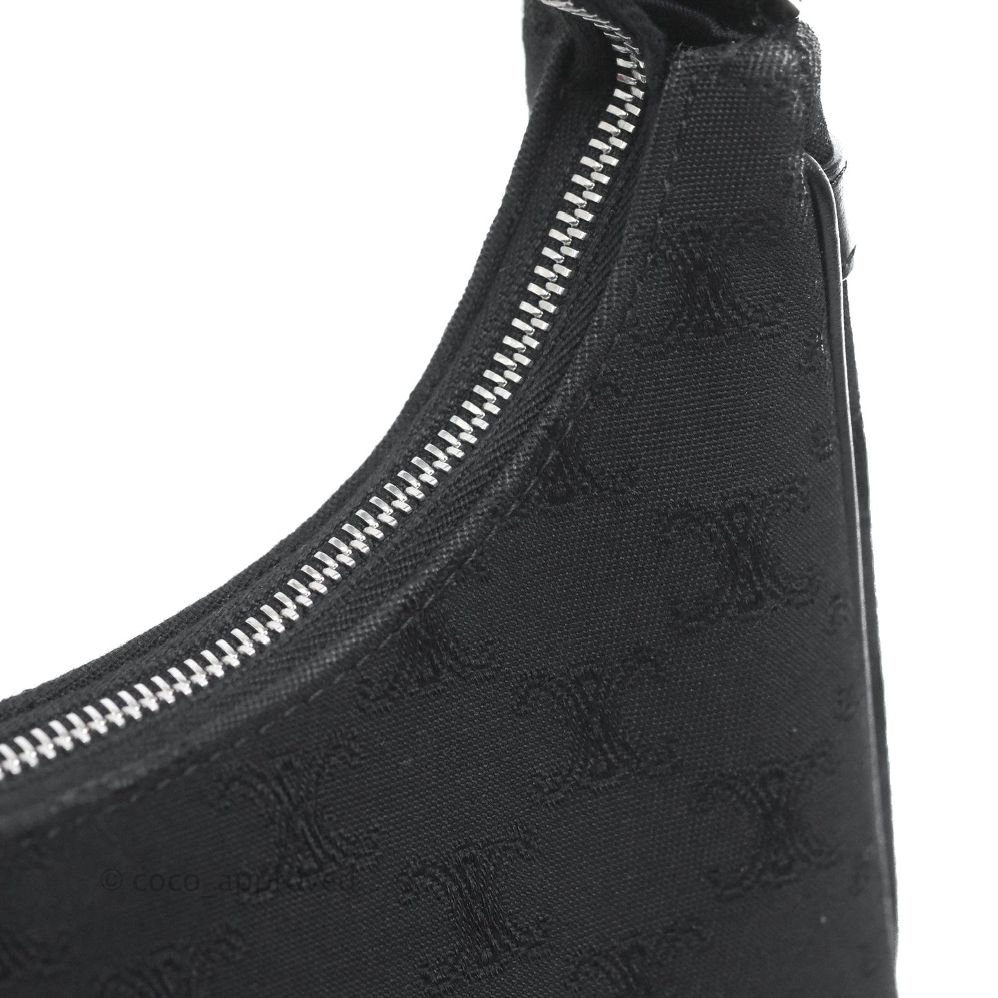Celine Medium Ava Bag with Celine Strap Black Triomphe Jacquard Calfskin