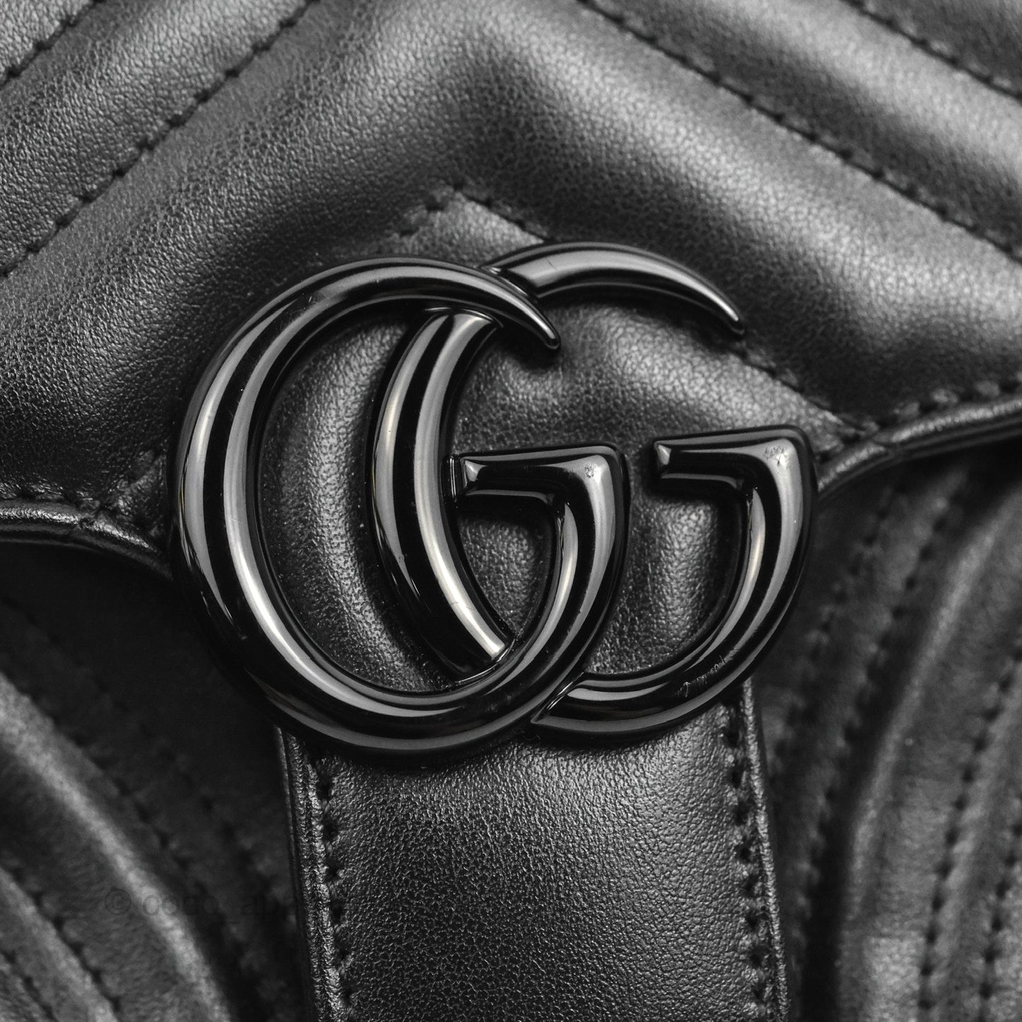 Gucci Mini Chevron GG Marmont Matelassé Bag So Black Calfskin