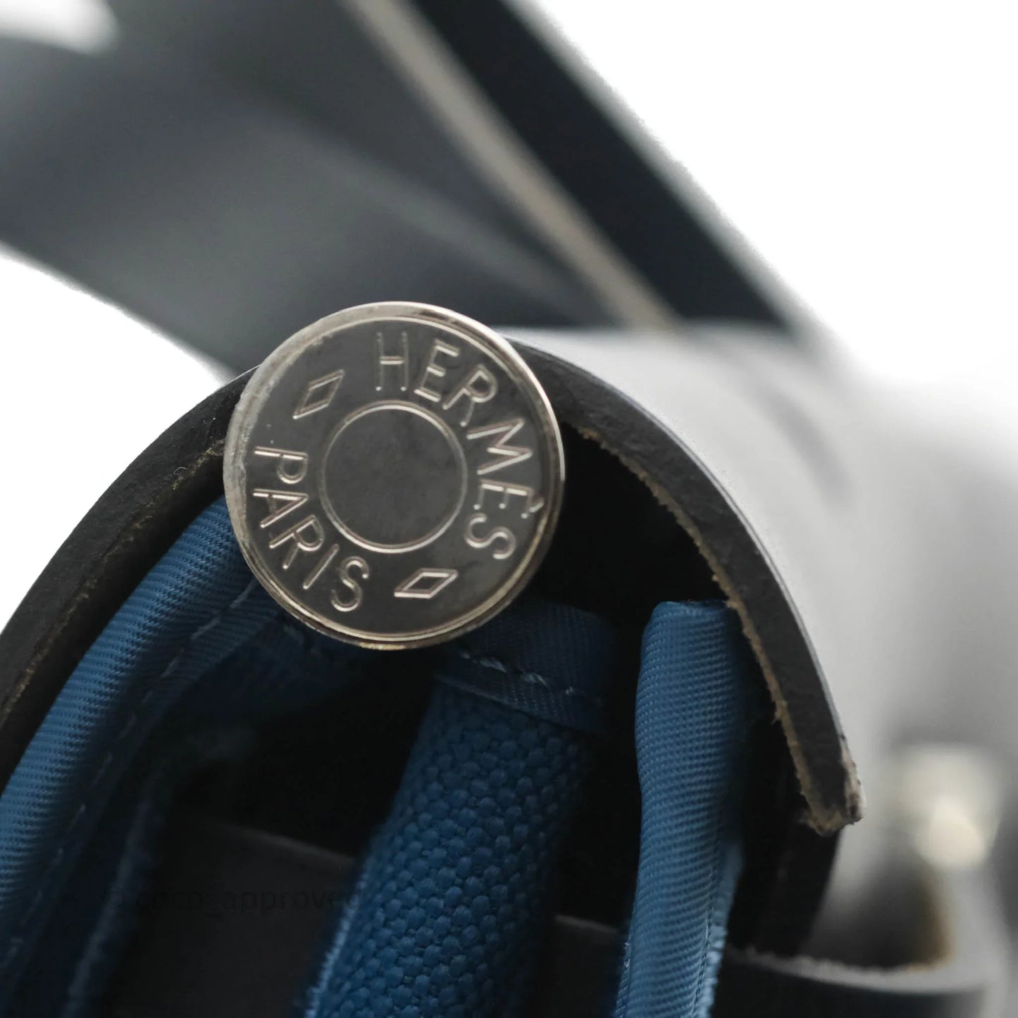 Hermès Herbag Zip 31 Bleu Ocean/Bleu Indigo Canvas Palladium Hardware