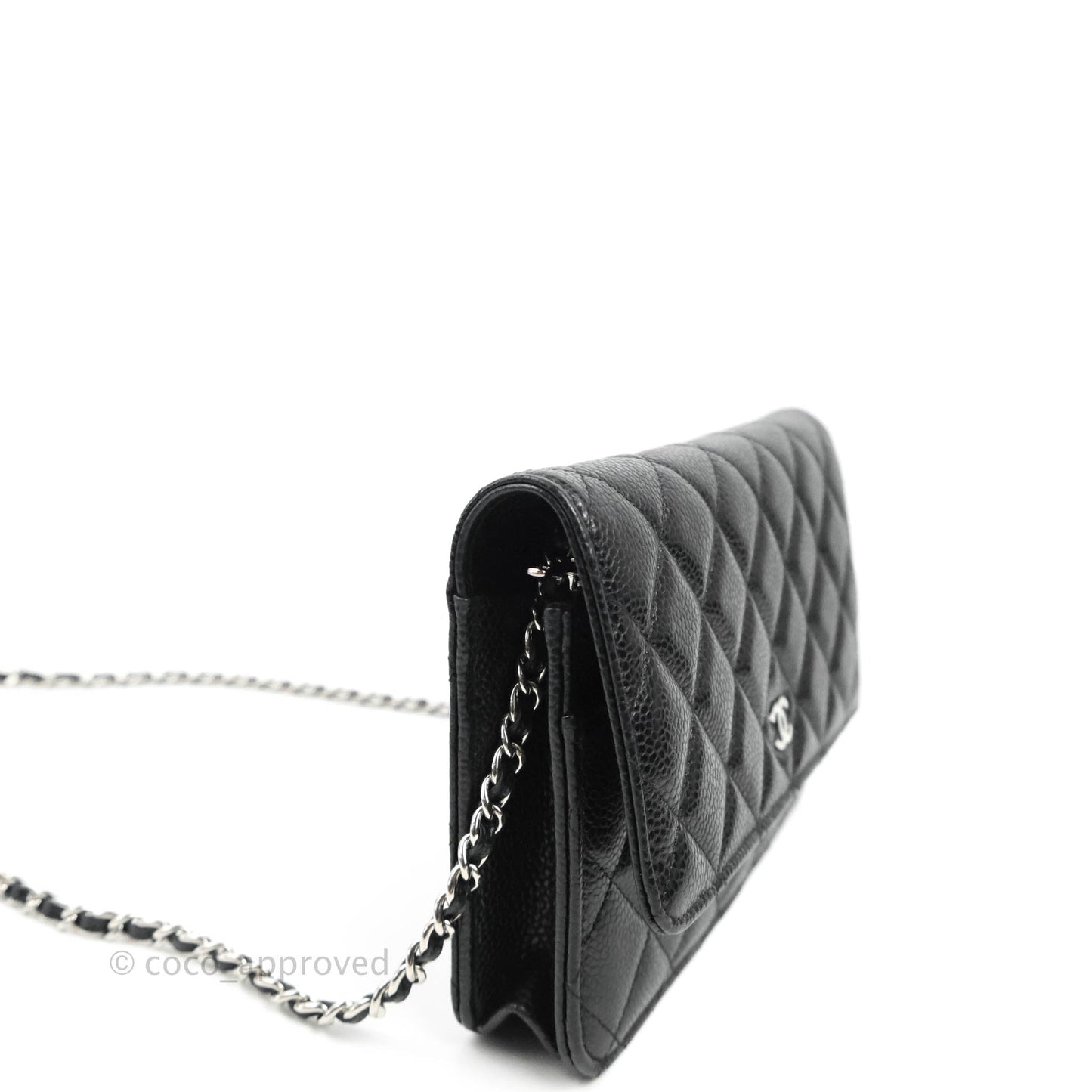 Chanel Quilted Classic WOC Black Caviar Silver Hardware