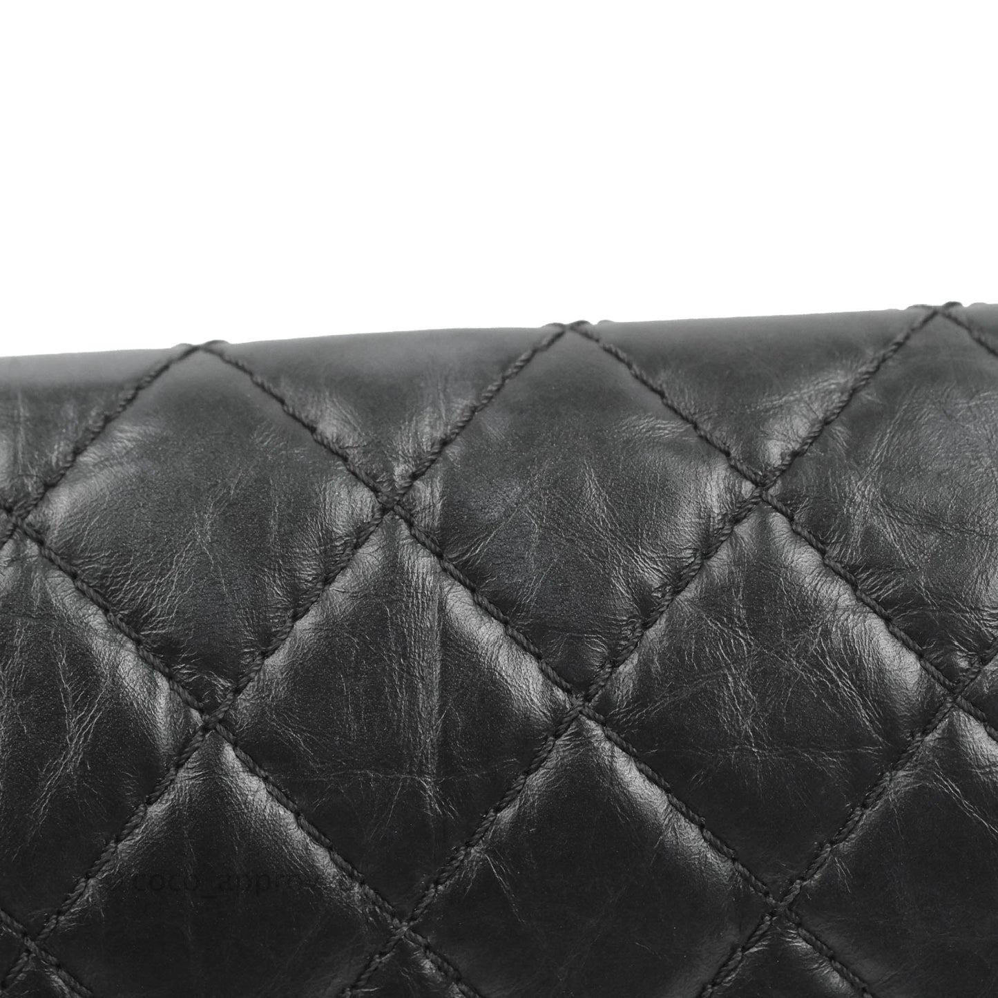 Chanel Reissue 225 Quilted Flap Black Aged Calfskin Aged Gold Hardware