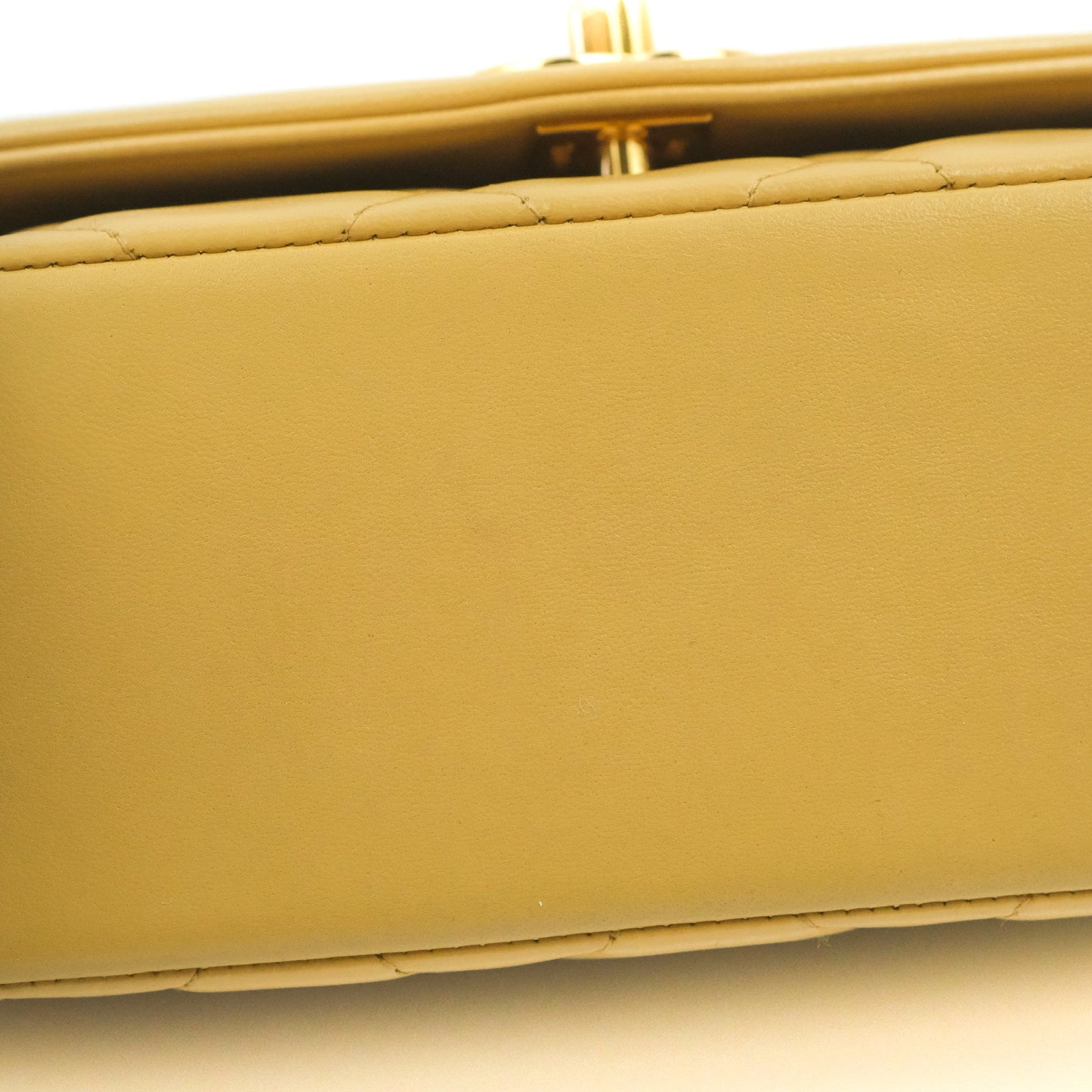 Chanel Vintage Small Quilted Classic Diana Flap Bag Beige Lambskin 24K Gold Hardware