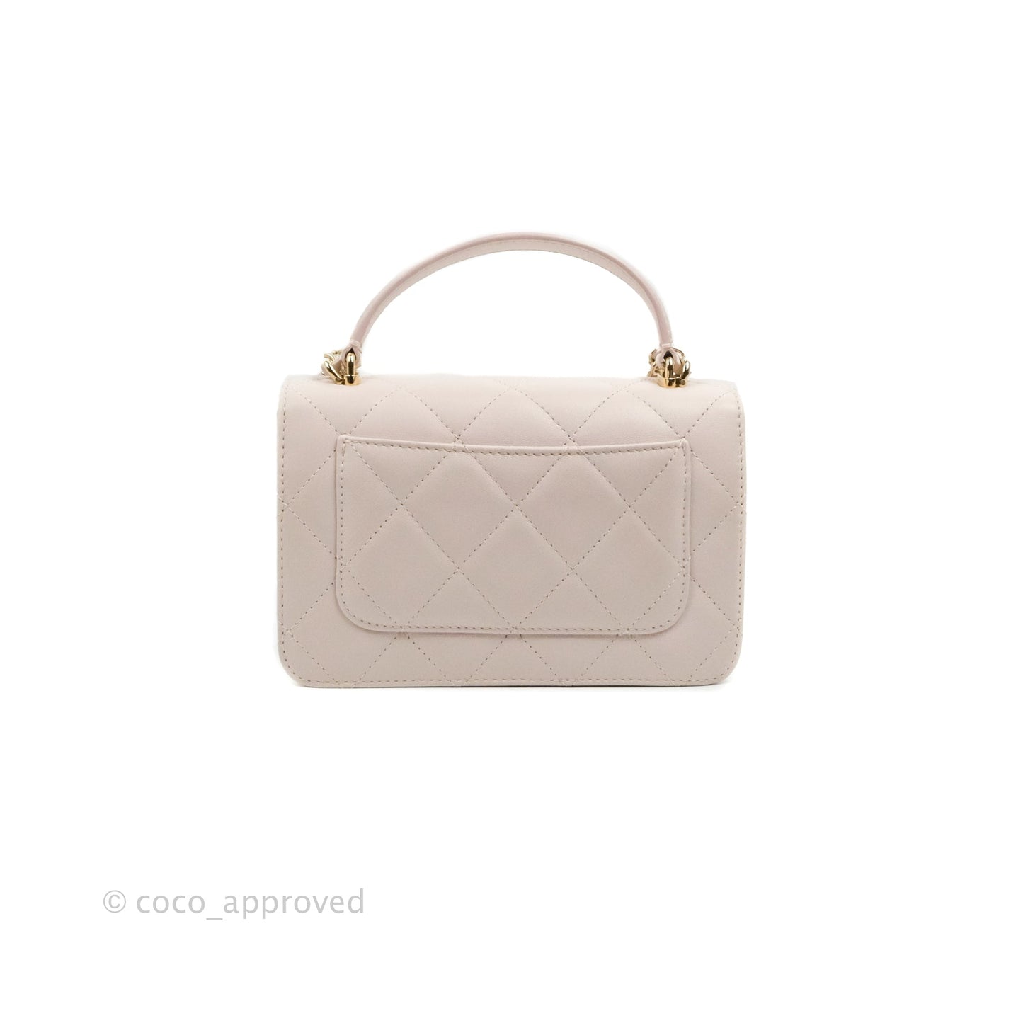 Chanel Small Coco Lady Quilted Flap Bag With Top Handle Light Pink Calfskin Gold Hardware
