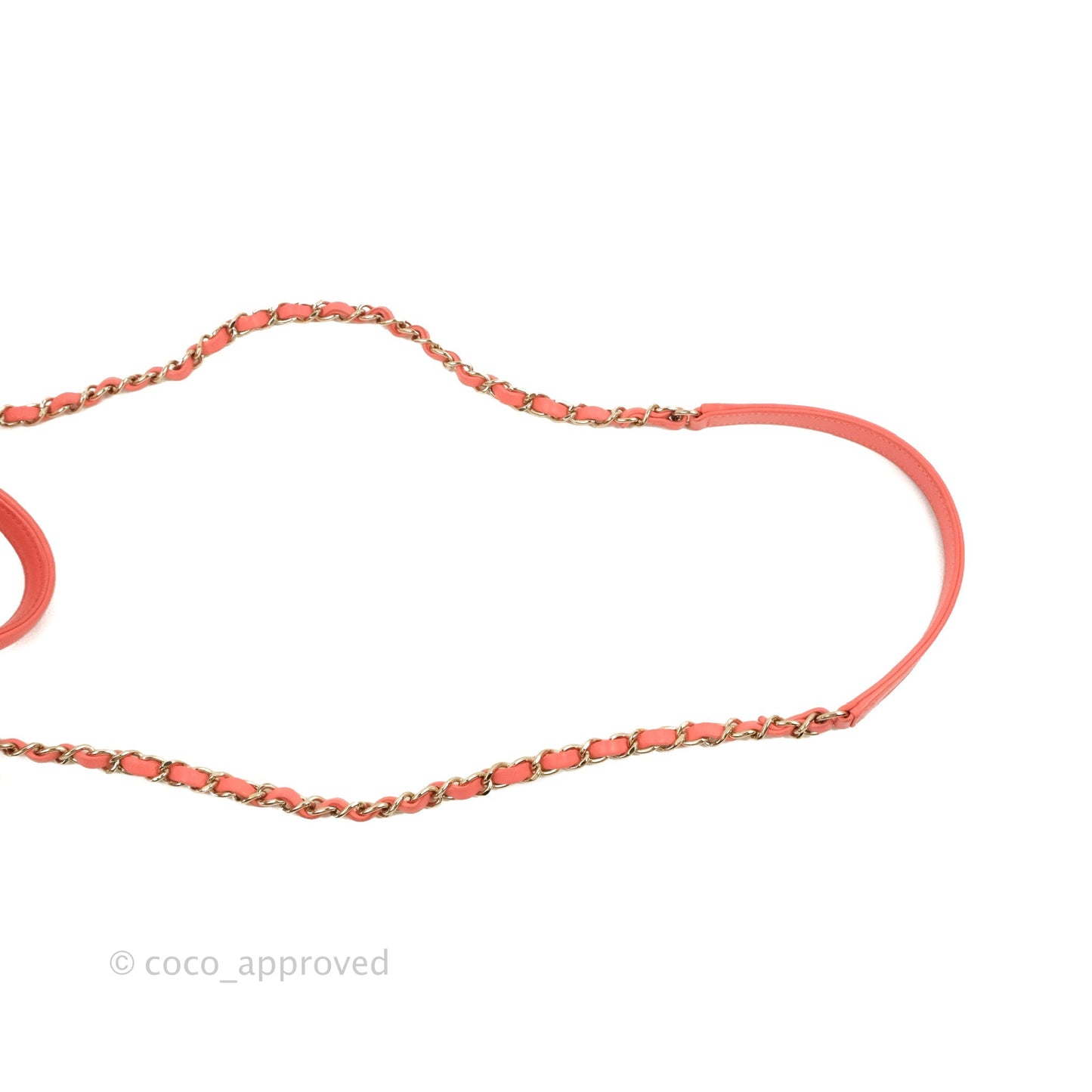 Chanel Trendy CC Vanity Case Coral Pink Lambskin Gold Hardware