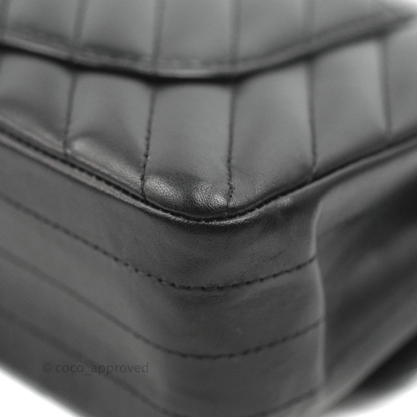 Chanel Classic Chevron S/M Small Double Flap Black Lambskin Gold Hardware