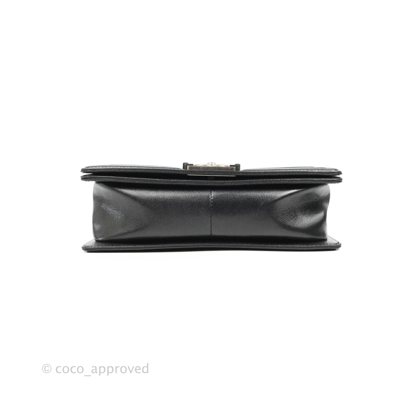 Chanel Quilted Medium Boy Black Caviar Ruthenium Hardware