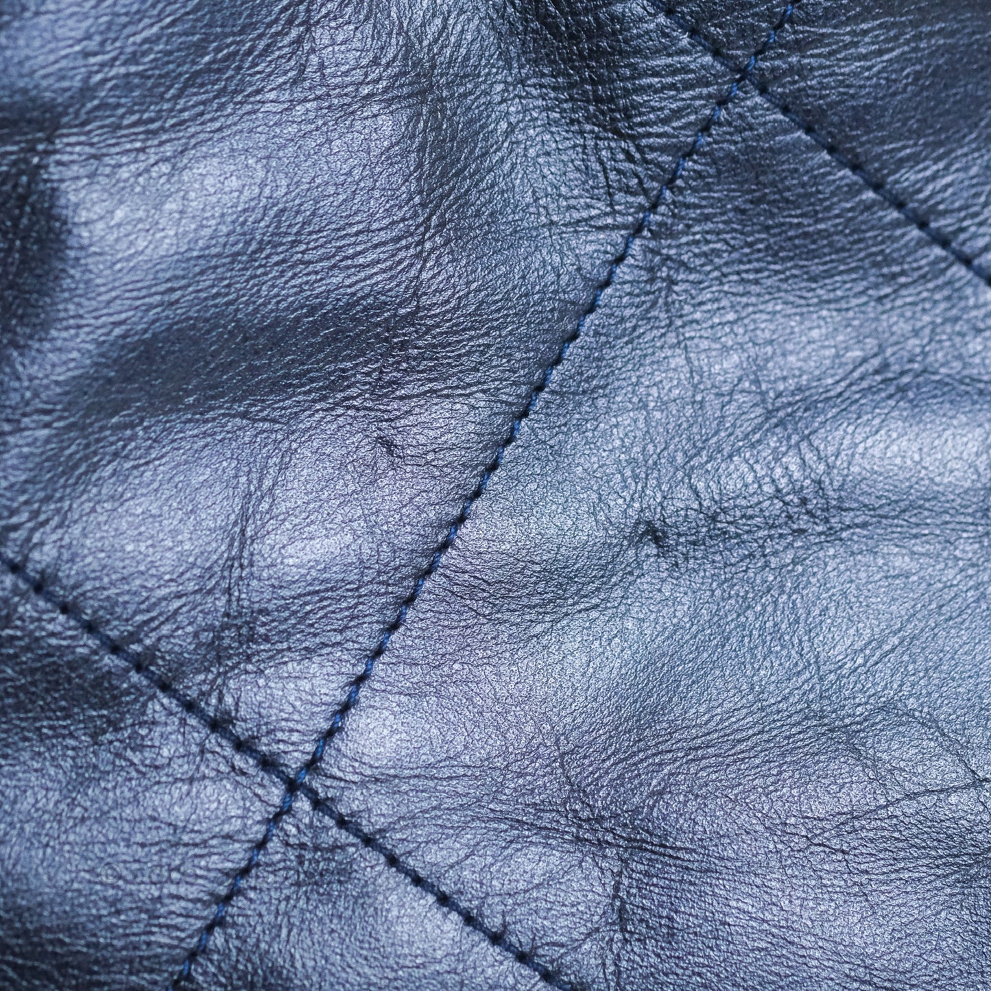 Chanel 22 Small Metallic Midnight Blue Aged Calfskin Midnight Blue/Silver Hardware
