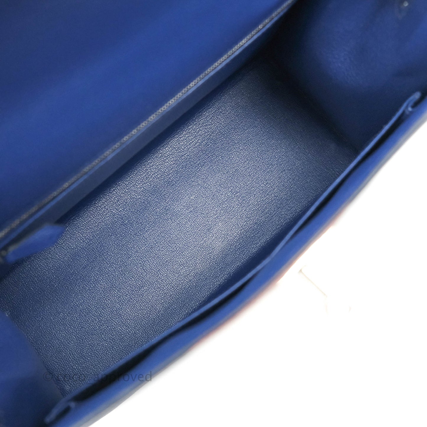 Hermès Kelly 28 Blue Epsom Palladium Hardware "Letter" Collection Limited Edition