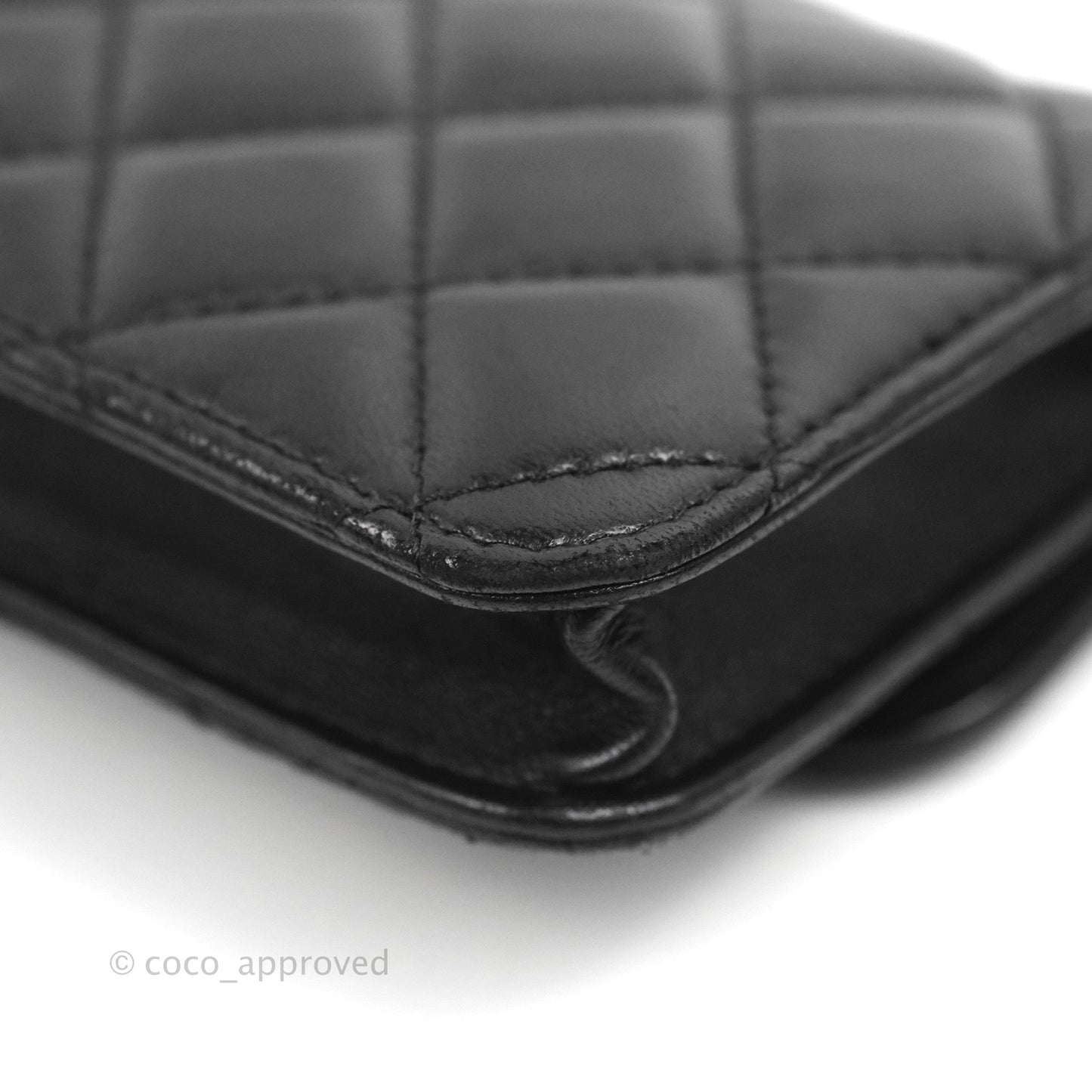 Chanel Mini Pearl Crush Clutch With Chain Belt Black Lambskin Aged Gold Hardware