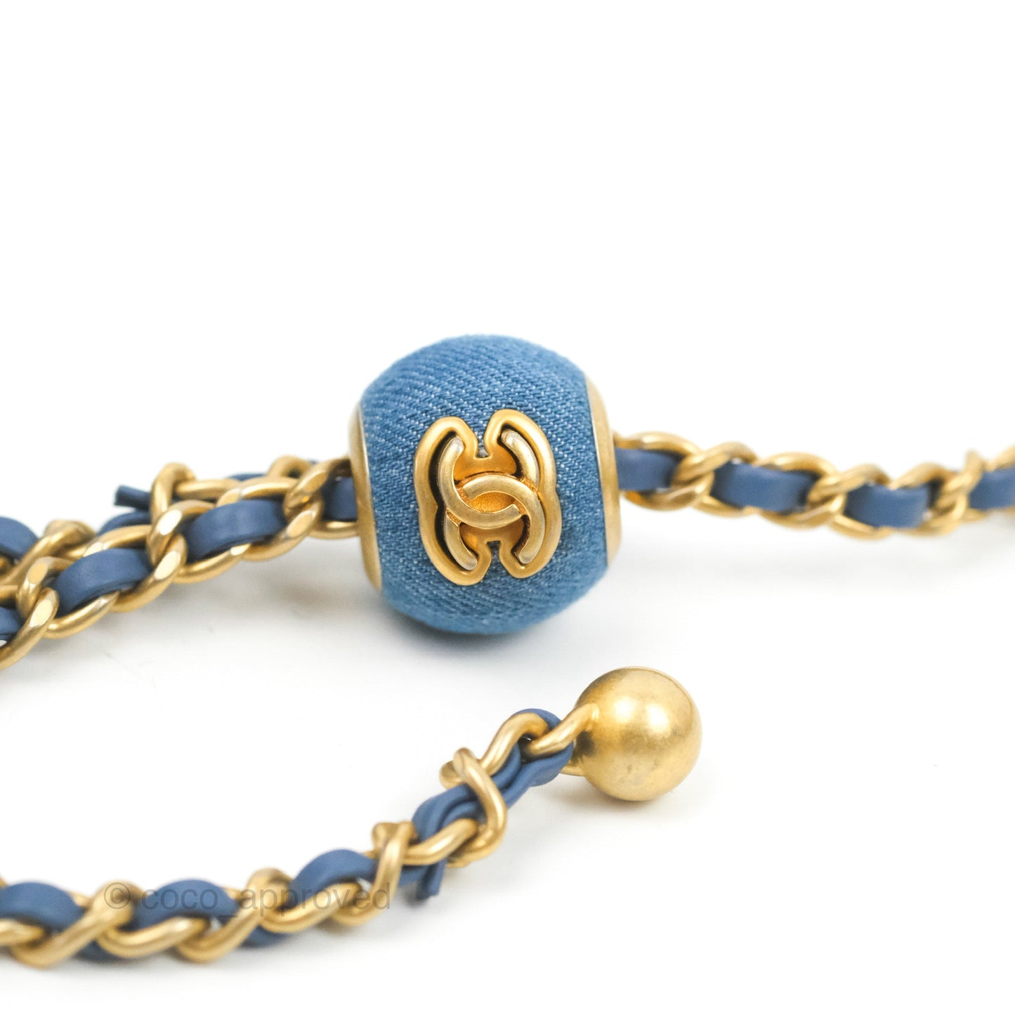 Chanel Mini Rectangular Pearl Crush Quilted Denim Aged Gold Hardware