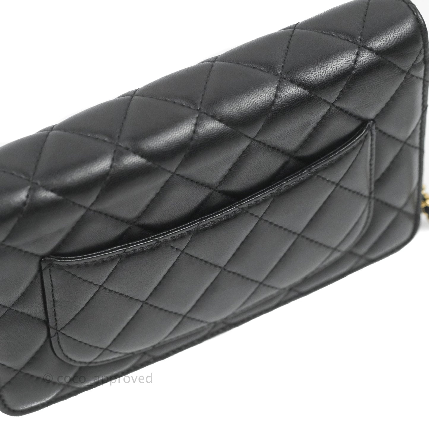 Chanel Quilted Classic Wallet on Chain WOC Black Lambskin Gold Hardware