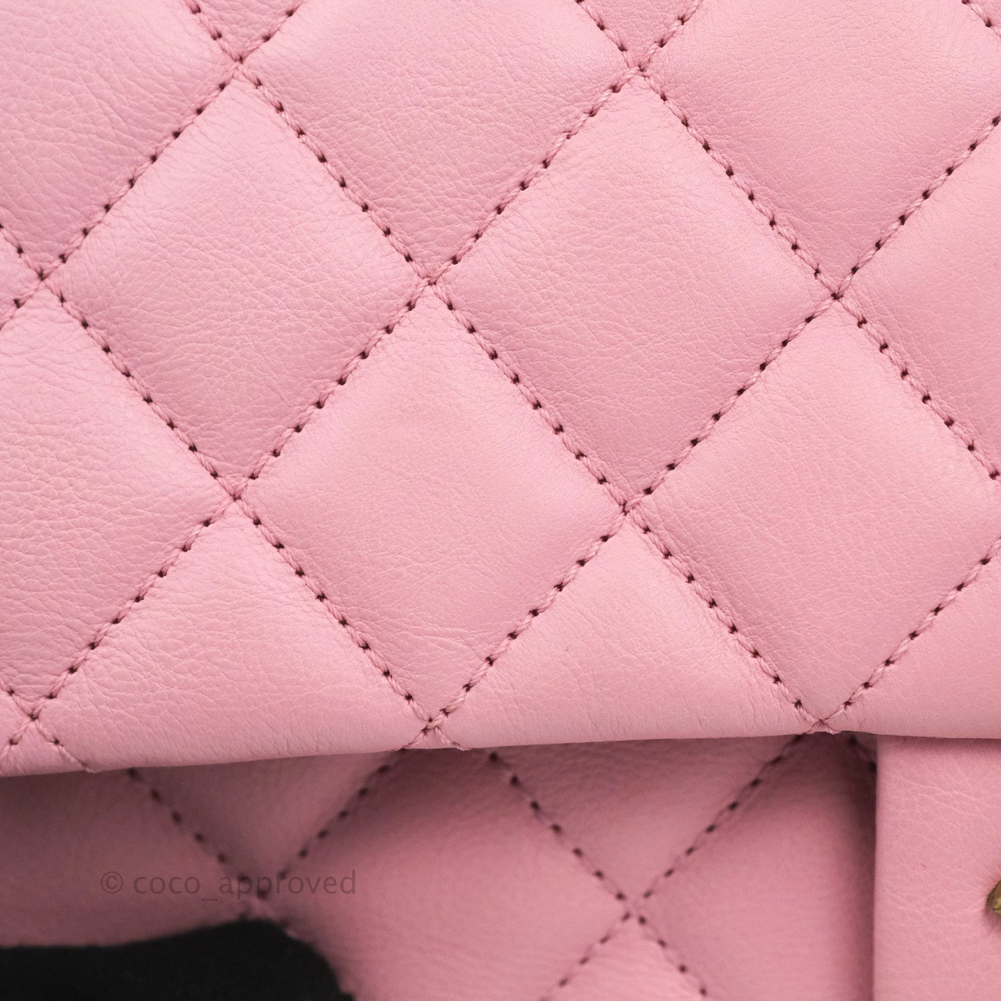 Chanel CC Crown Flap Pink Calfskin Antique Gold Hardware
