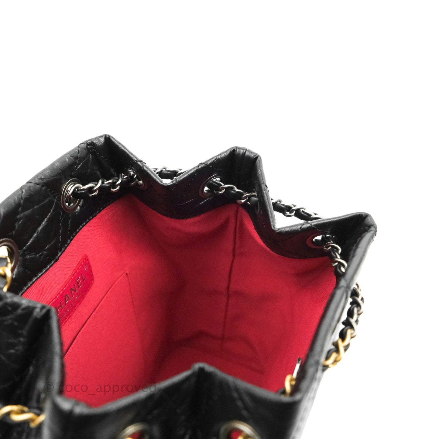 Chanel Small Gabrielle Backpack Black Aged Calfskin